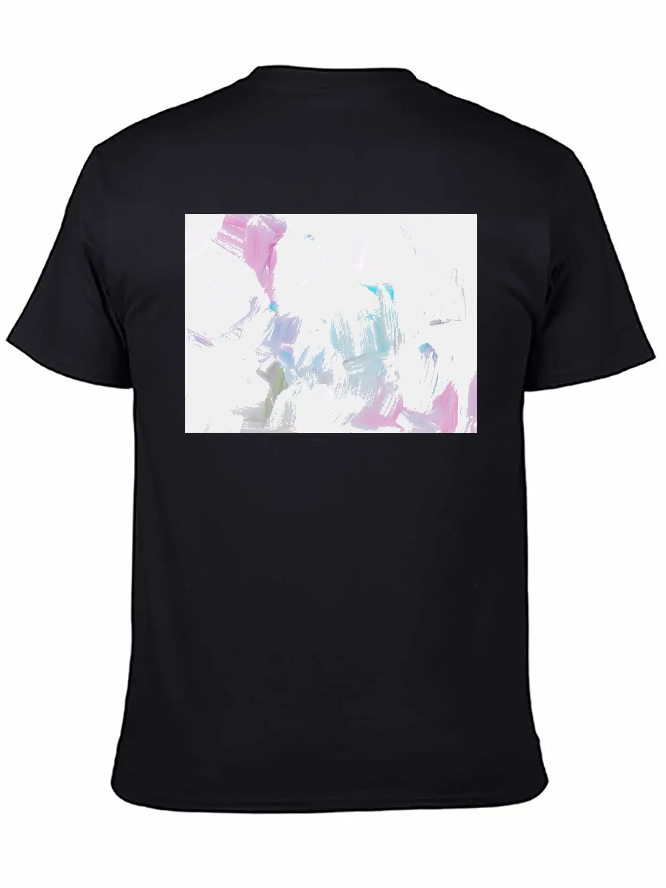 Abstract Pink Pastel Minimalist Painting Classic Crew Neck Graphic Tee – Everyday Minimal Look