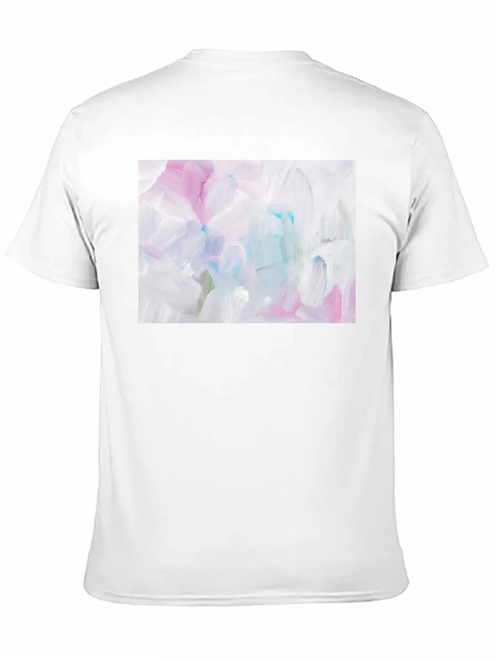 Abstract Pink Pastel Minimalist Painting Classic Crew Neck Graphic Tee – Everyday Minimal Look