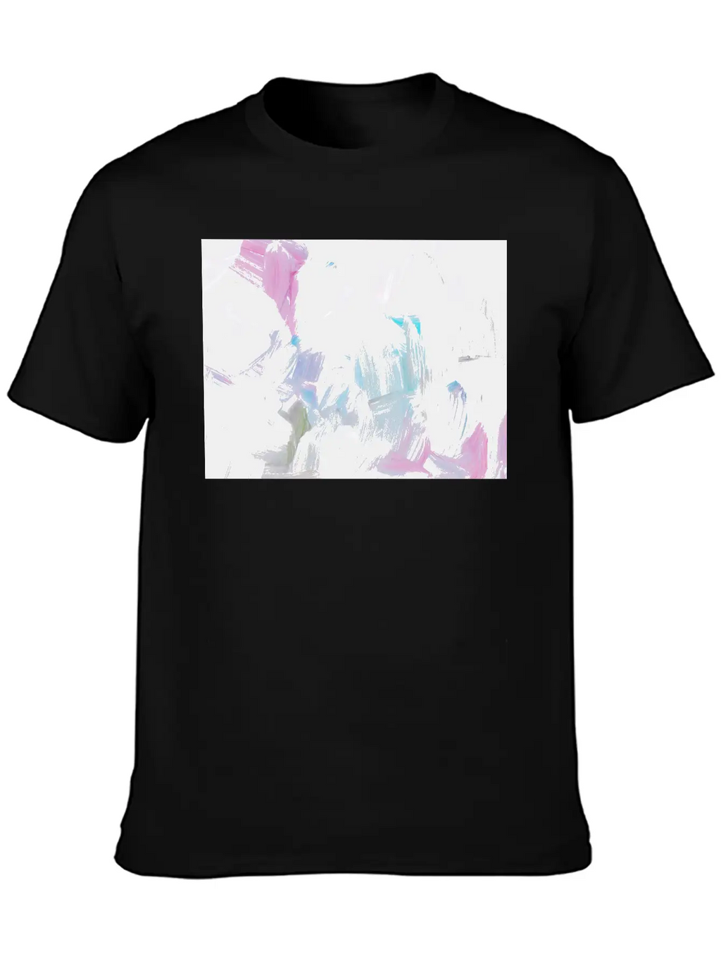 Abstract Pink Pastel Minimalist Painting Classic Crew Neck Graphic Tee – Everyday Minimal Look