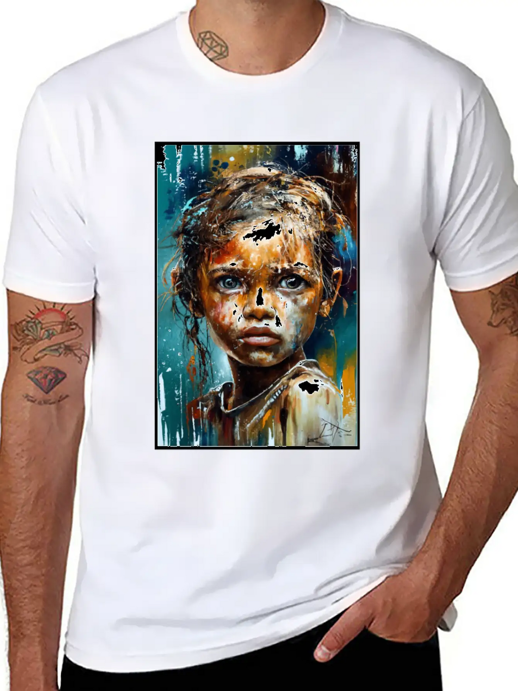 Abstract Sad Girl Unhappy People Sadness Timeless Short Sleeve Tee – Comfy And Minimalist Design