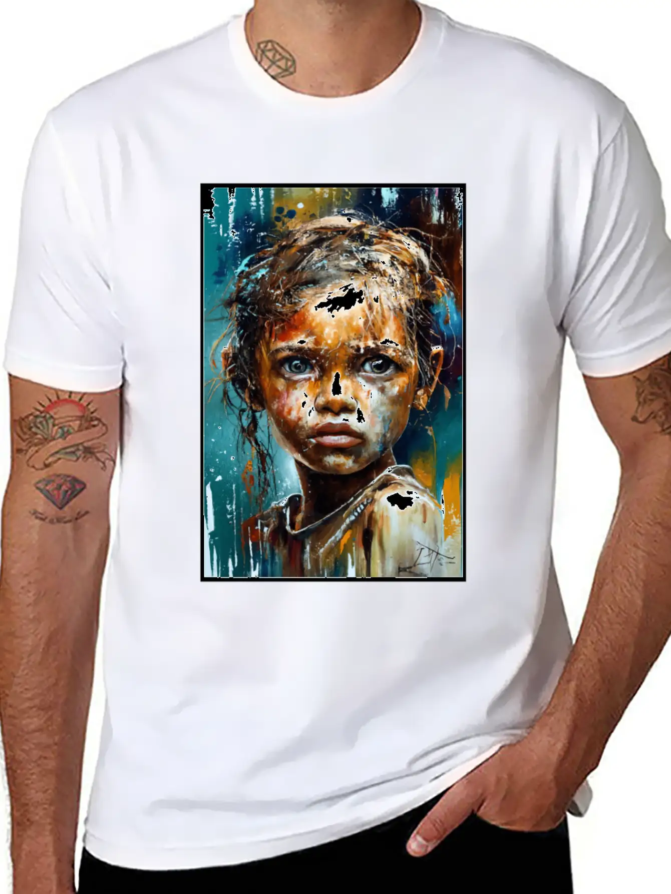 Abstract Sad Girl Unhappy People Sadness Timeless Short Sleeve Tee – Comfy And Minimalist Design