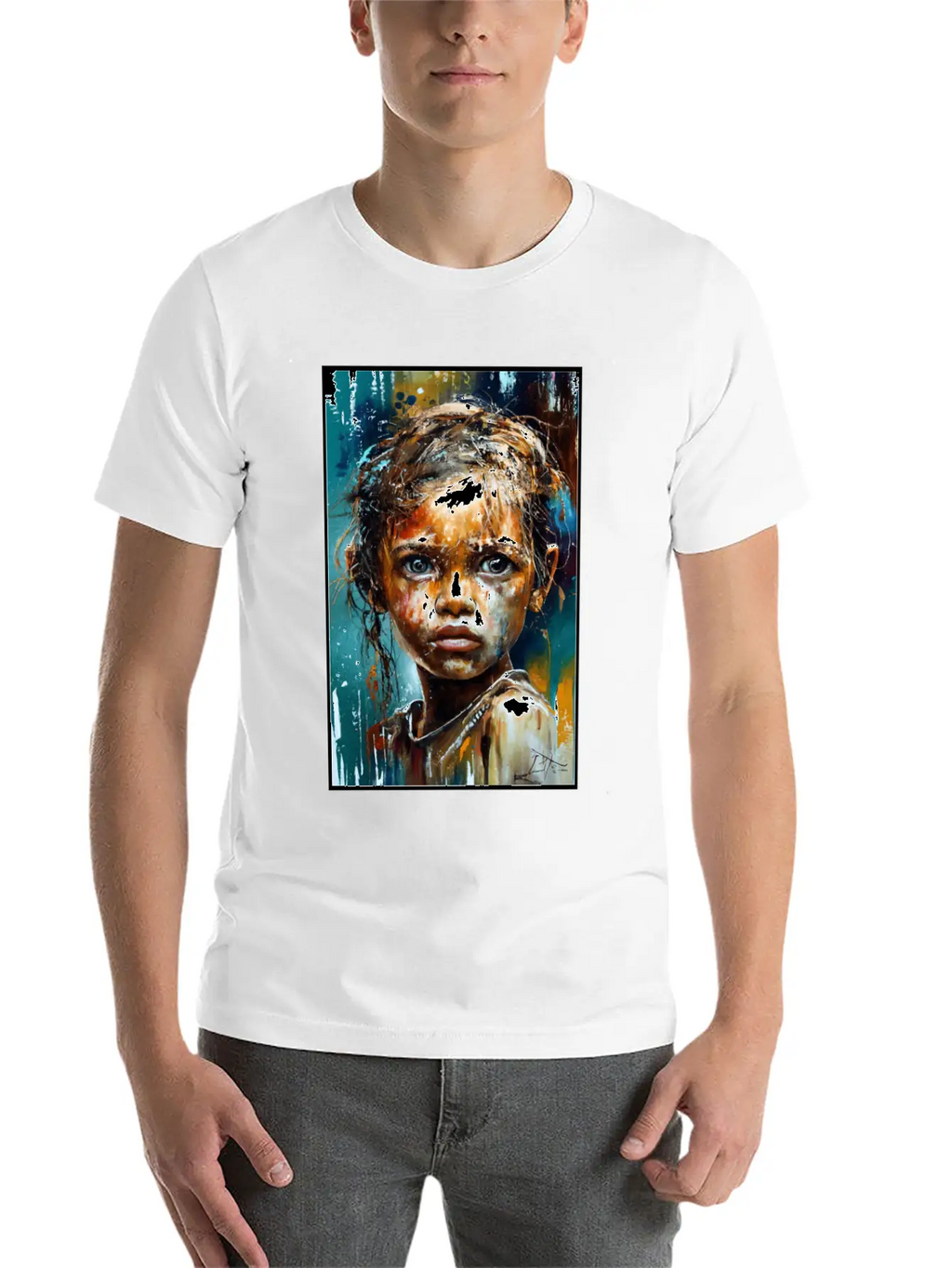 Abstract Sad Girl Unhappy People Sadness Timeless Short Sleeve Tee – Comfy And Minimalist Design