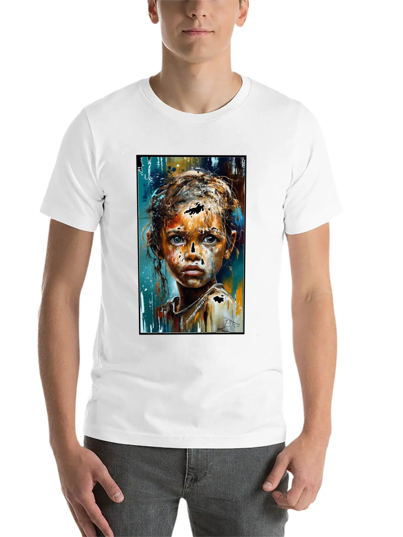 Abstract Sad Girl Unhappy People Sadness Timeless Short Sleeve Tee – Comfy And Minimalist Design