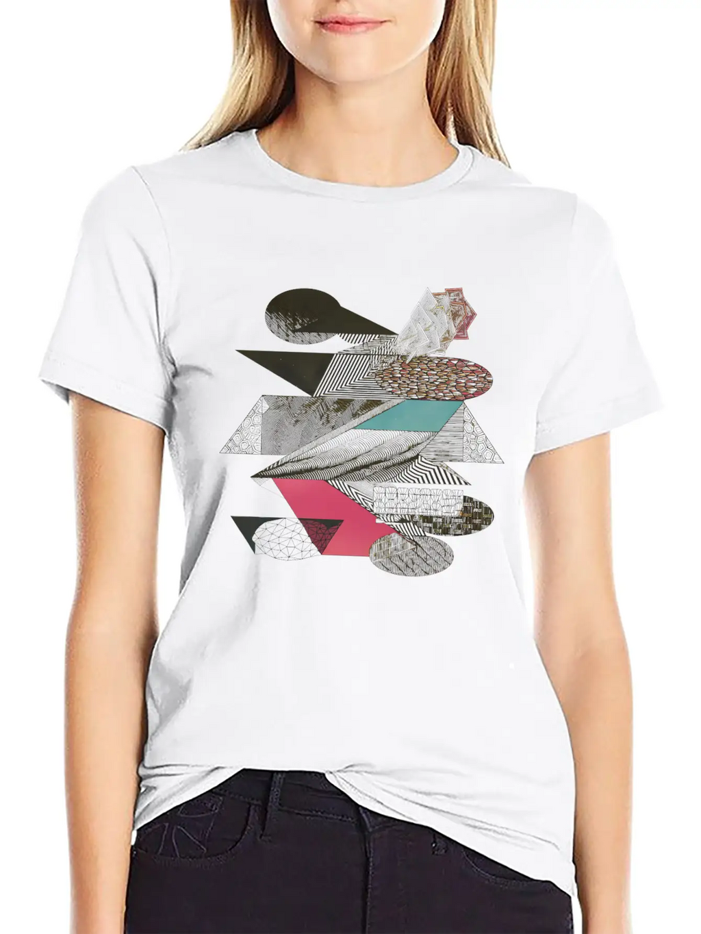 Abstract Shapes Maximal Shapes Simple Everyday Graphic Tee – Lightweight Summer Wear