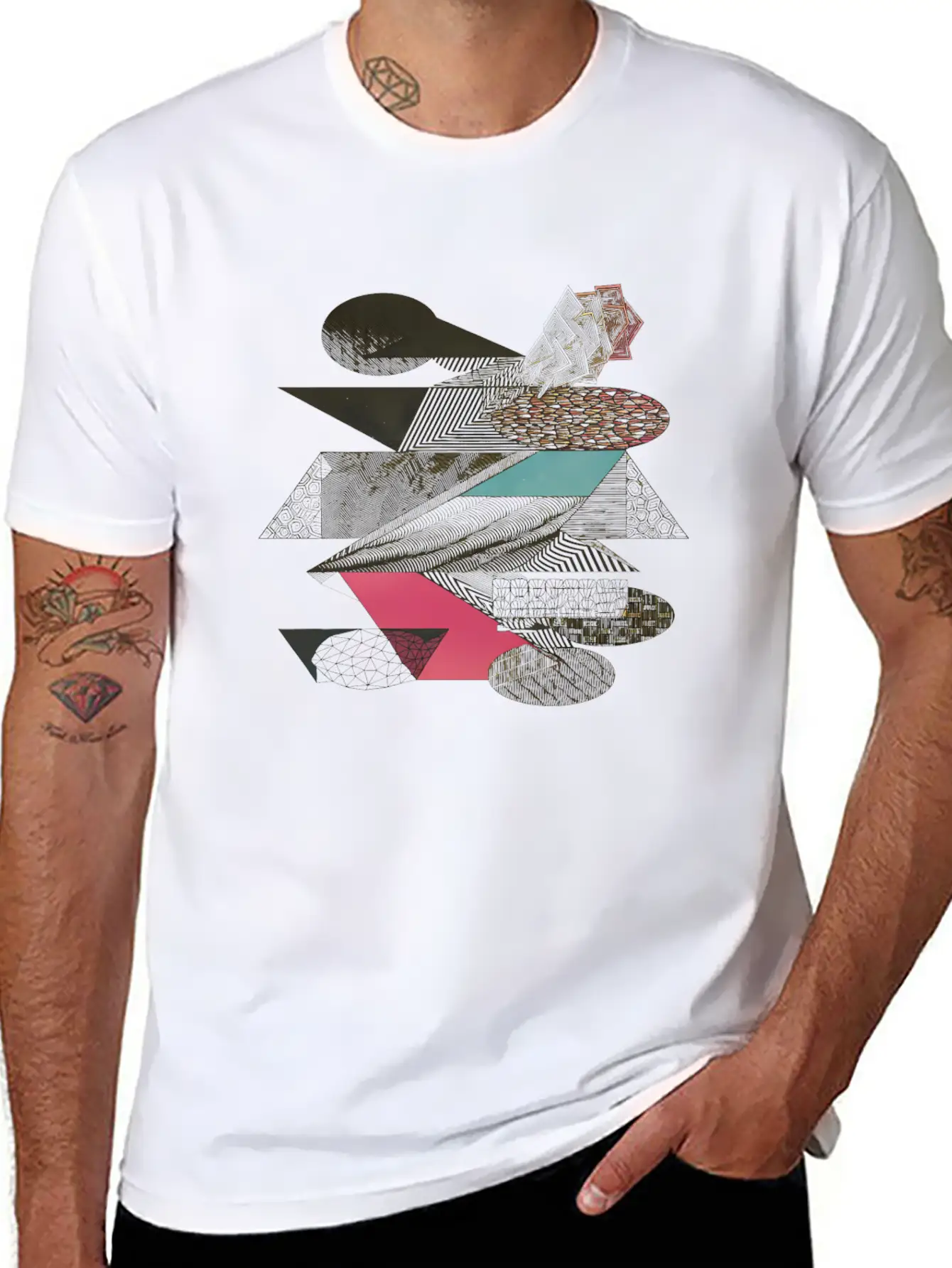 Abstract Shapes Maximal Shapes Simple Everyday Graphic Tee – Lightweight Summer Wear