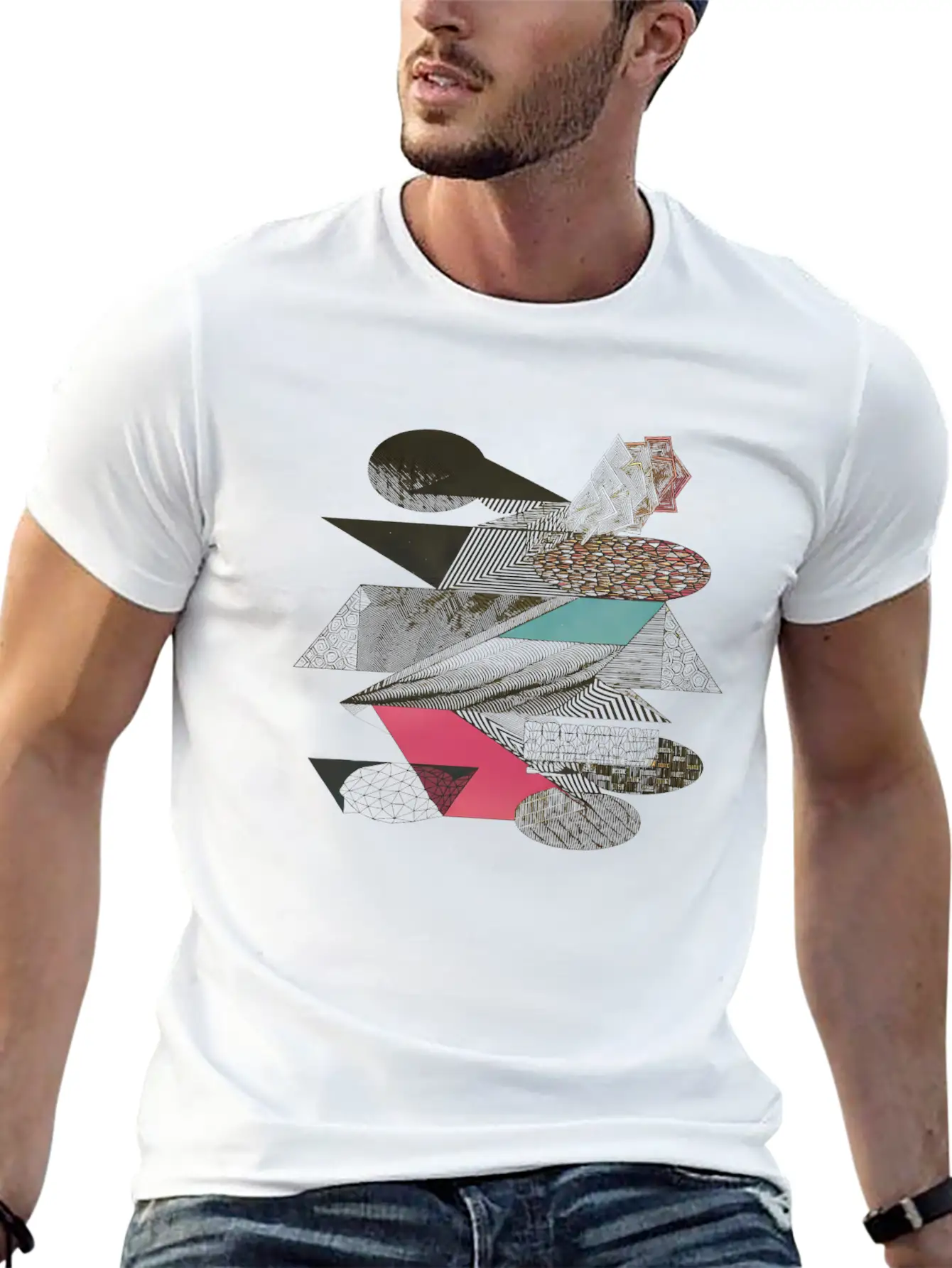 Abstract Shapes Maximal Shapes Simple Everyday Graphic Tee – Lightweight Summer Wear