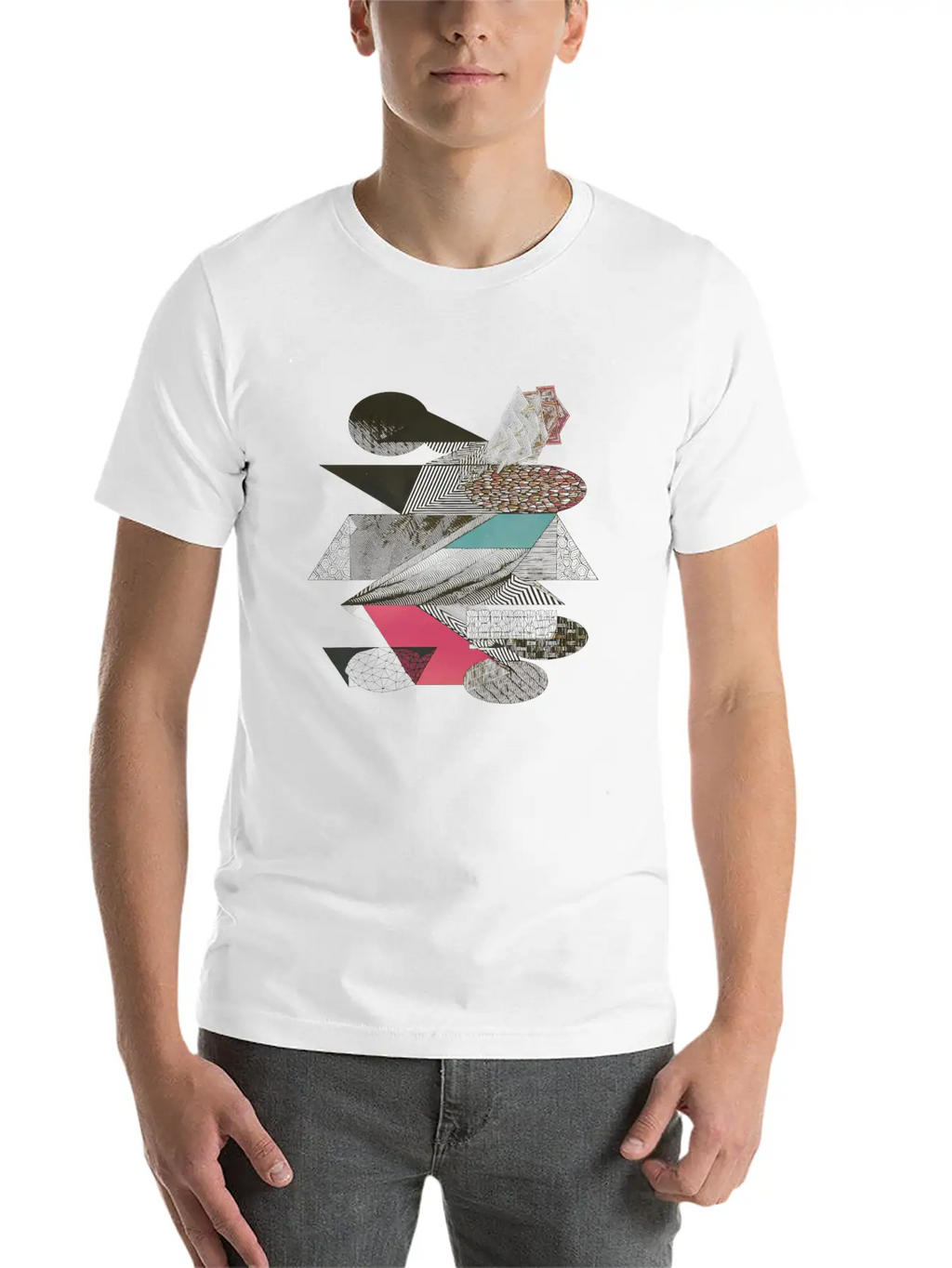 Abstract Shapes Maximal Shapes Simple Everyday Graphic Tee – Lightweight Summer Wear