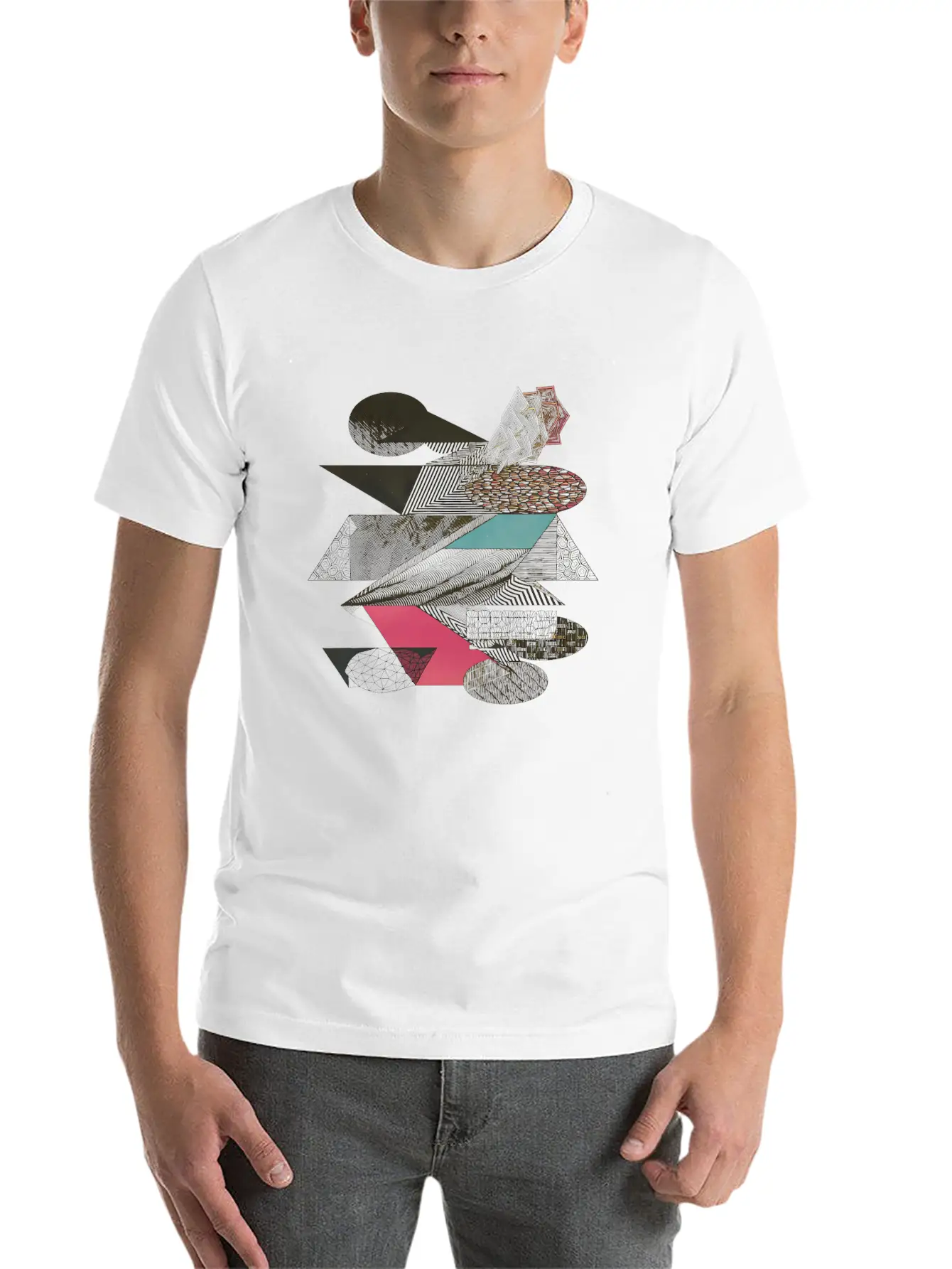 Abstract Shapes Maximal Shapes Simple Everyday Graphic Tee – Lightweight Summer Wear