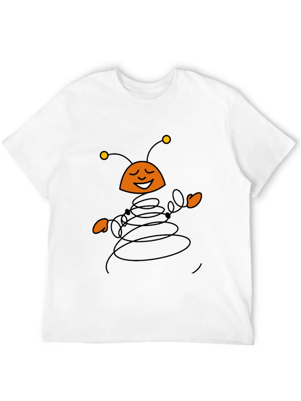 Abstract Spring Character Classic Fit Graphic Tee For Daily Comfort – Unisex Cotton Shirt