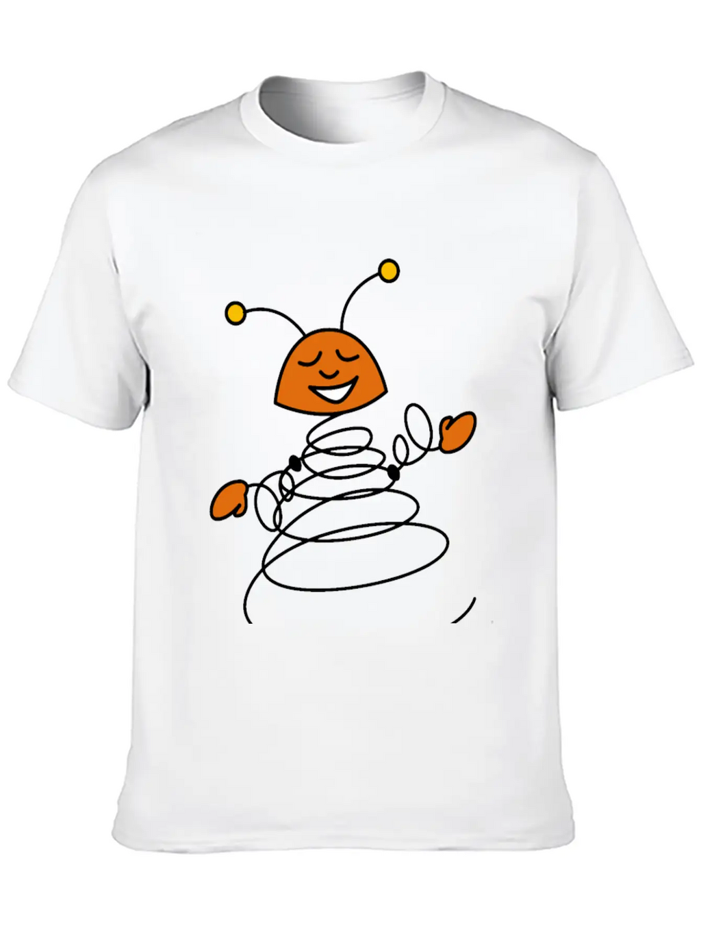 Abstract Spring Character Classic Fit Graphic Tee For Daily Comfort – Unisex Cotton Shirt