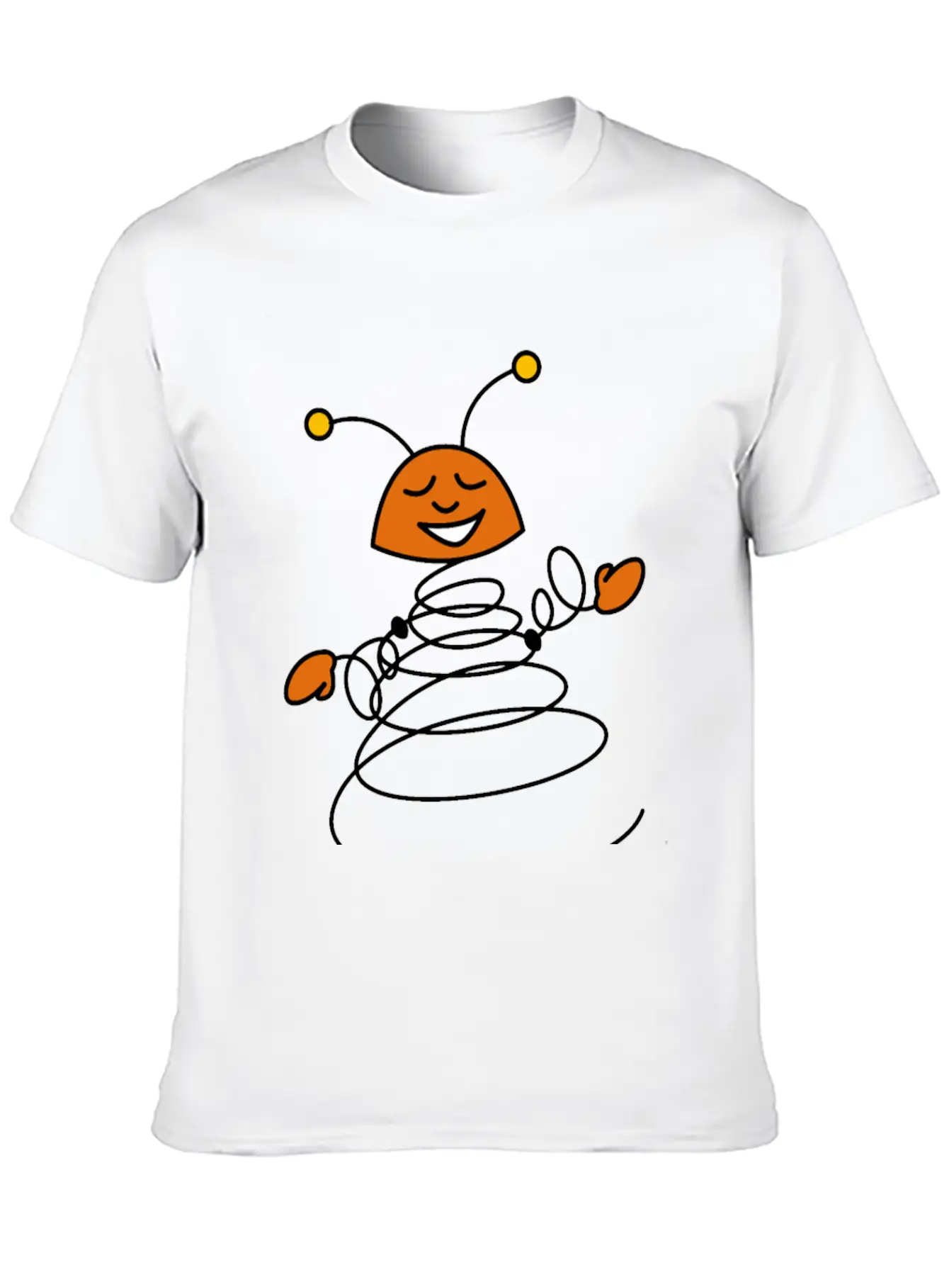 Abstract Spring Character Classic Fit Graphic Tee For Daily Comfort – Unisex Cotton Shirt