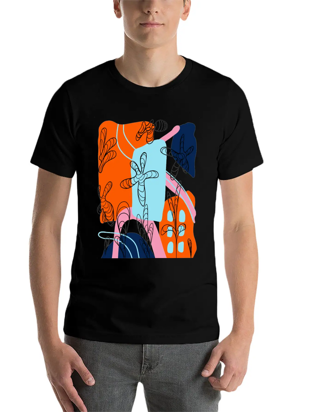 Abstract Timeless Short Sleeve Tee – Comfy And Minimalist Design