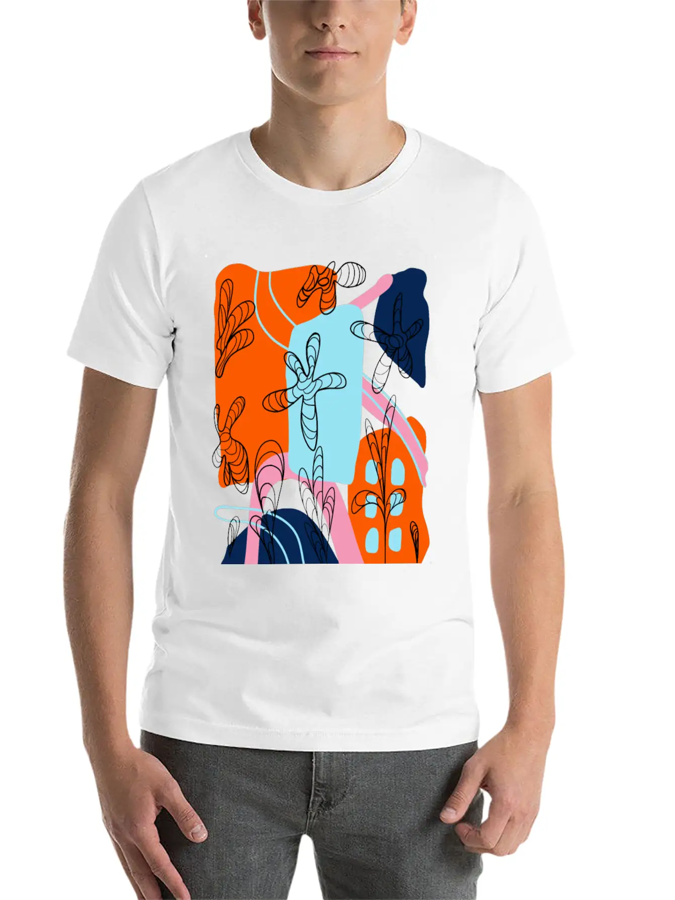 Abstract Timeless Short Sleeve Tee – Comfy And Minimalist Design