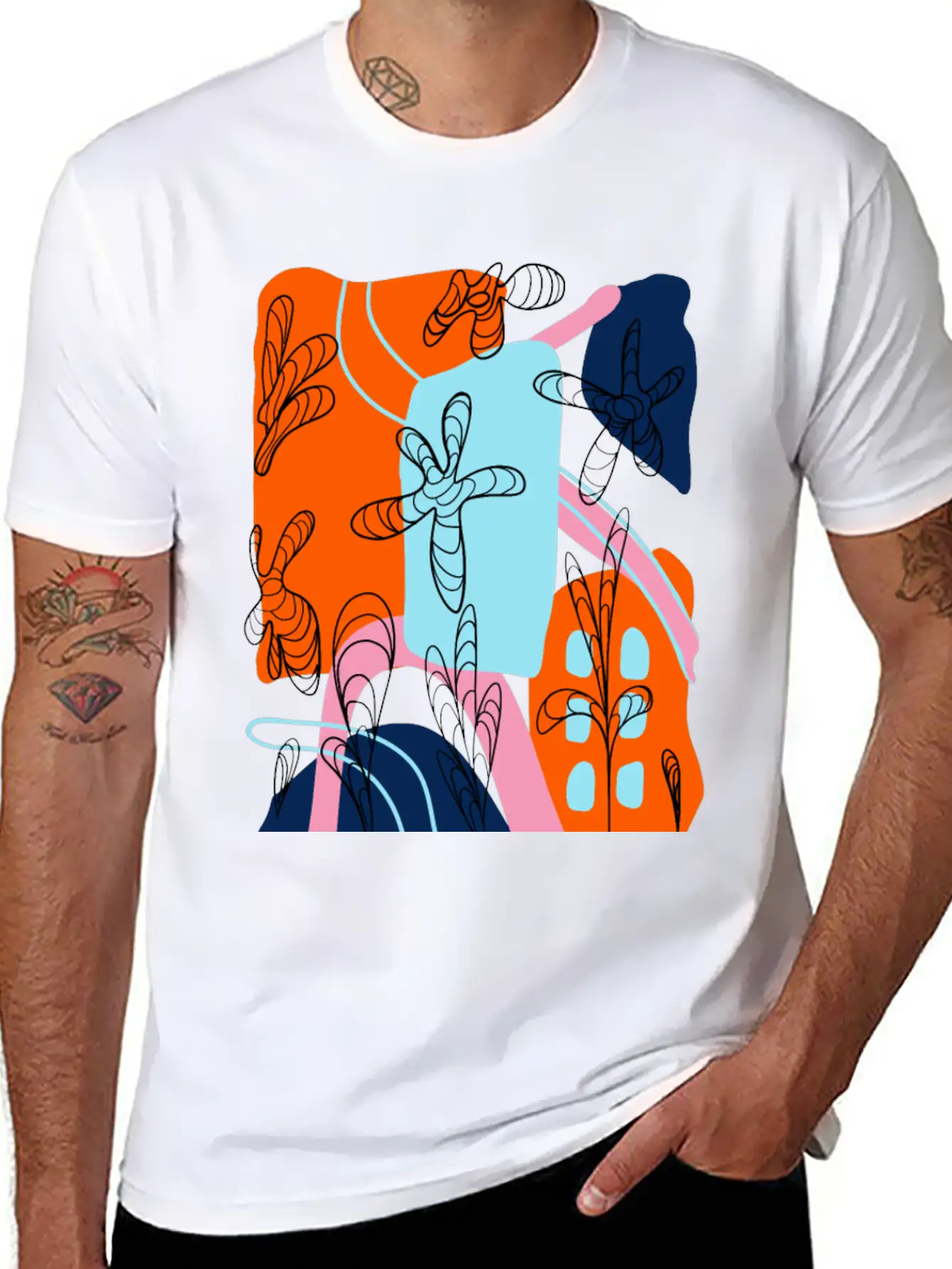 Abstract Timeless Short Sleeve Tee – Comfy And Minimalist Design