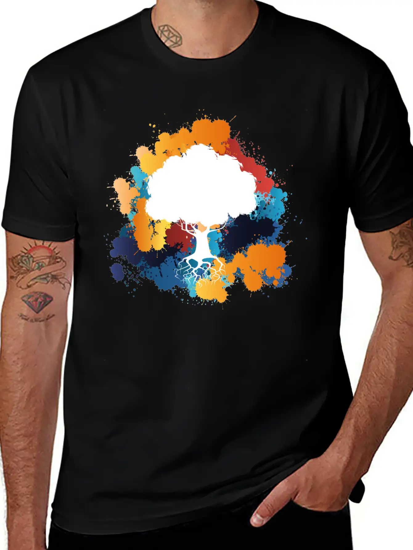 Abstract Tree Basic Graphic T-Shirt – Daily Comfort In Soft Cotton