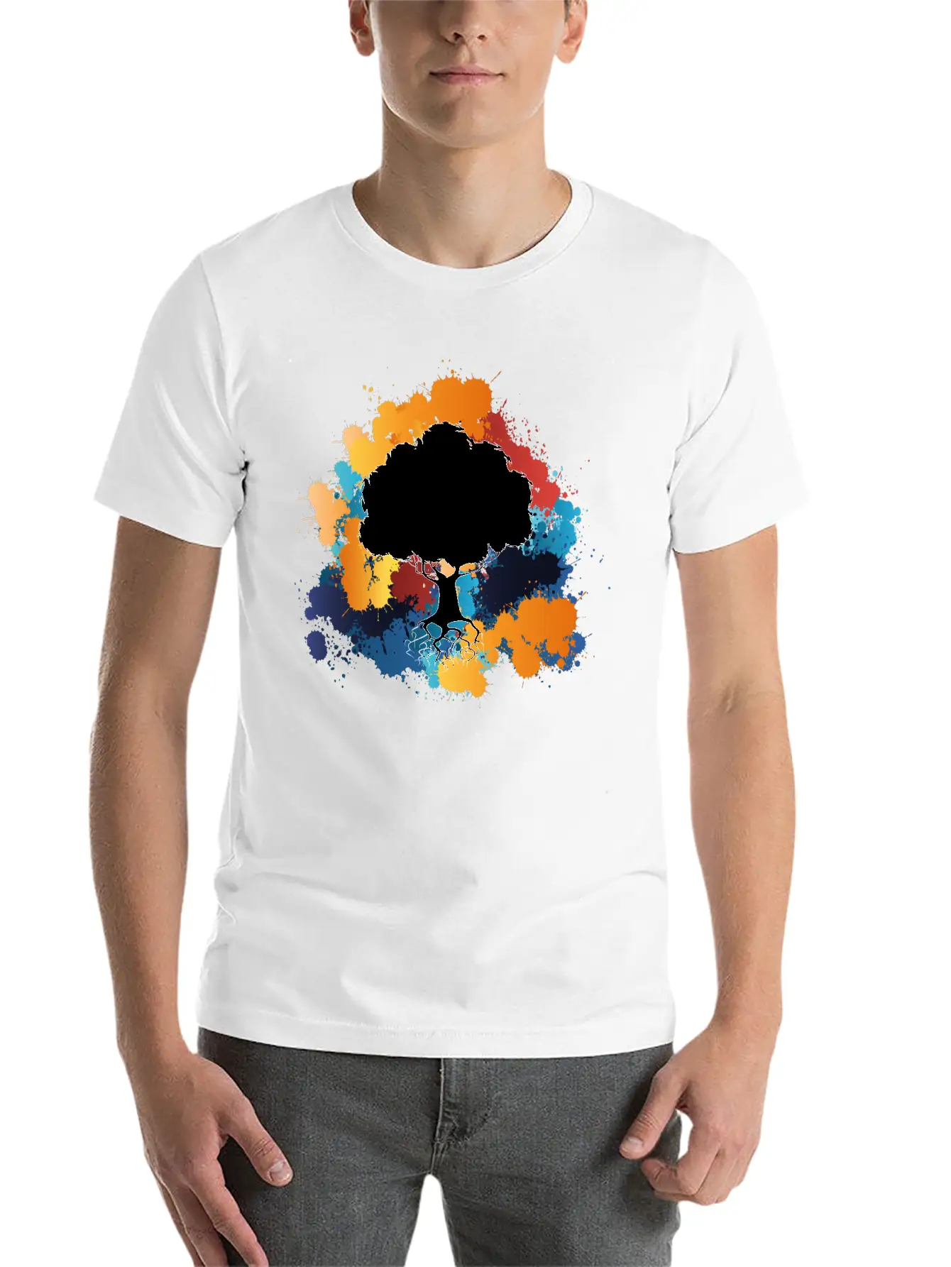 Abstract Tree Basic Graphic T-Shirt – Daily Comfort In Soft Cotton