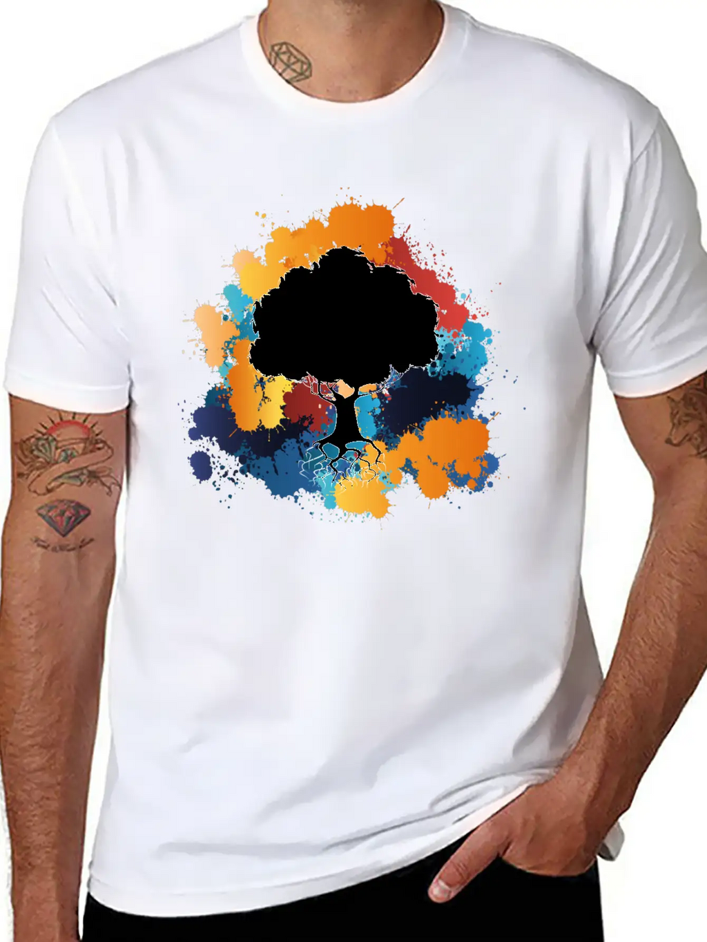 Abstract Tree Basic Graphic T-Shirt – Daily Comfort In Soft Cotton