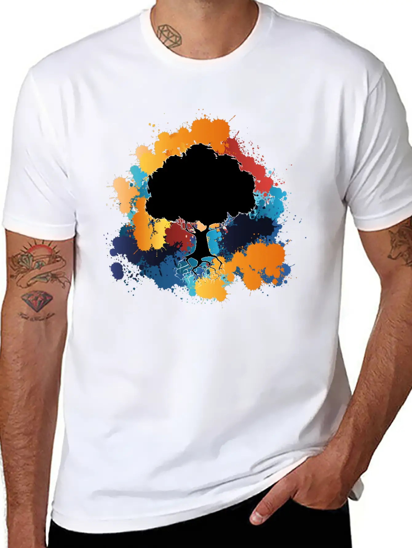 Abstract Tree Basic Graphic T-Shirt – Daily Comfort In Soft Cotton