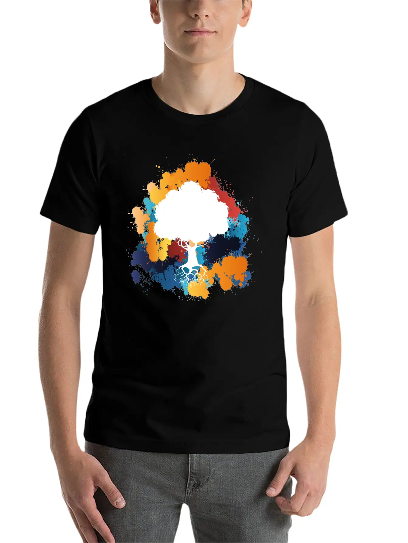 Abstract Tree Basic Graphic T-Shirt – Daily Comfort In Soft Cotton