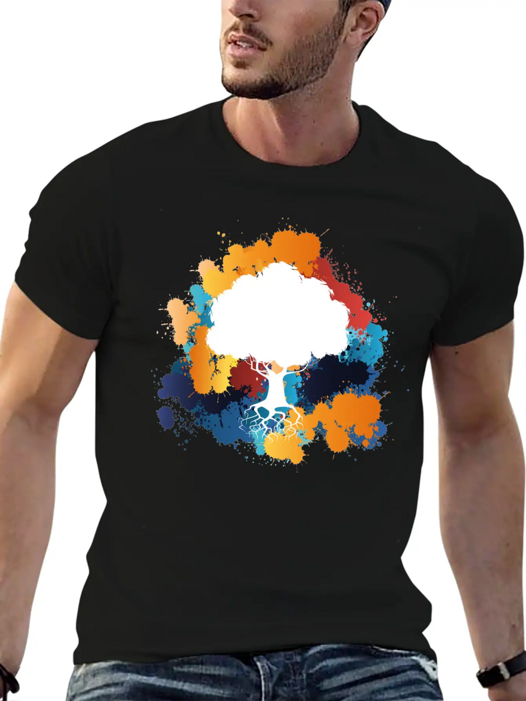 Abstract Tree Basic Graphic T-Shirt – Daily Comfort In Soft Cotton