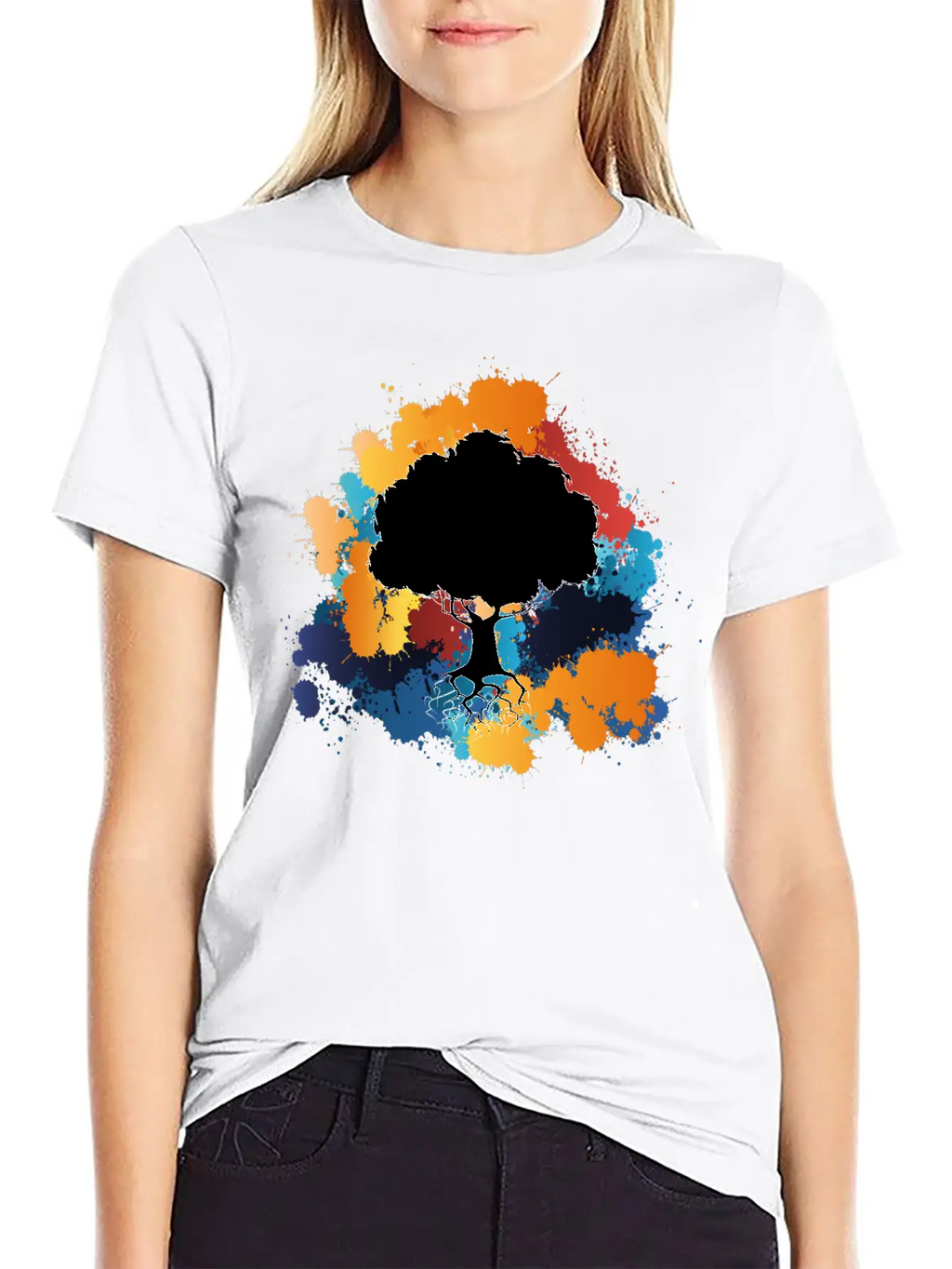 Abstract Tree Basic Graphic T-Shirt – Daily Comfort In Soft Cotton