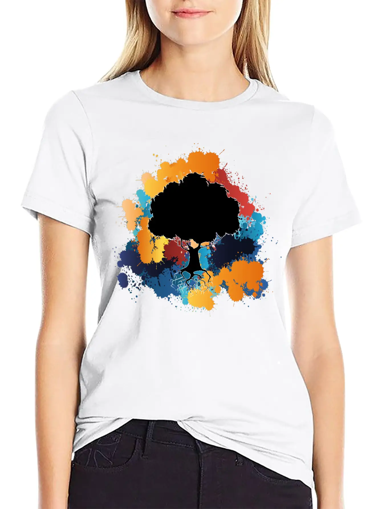 Abstract Tree Basic Graphic T-Shirt – Daily Comfort In Soft Cotton