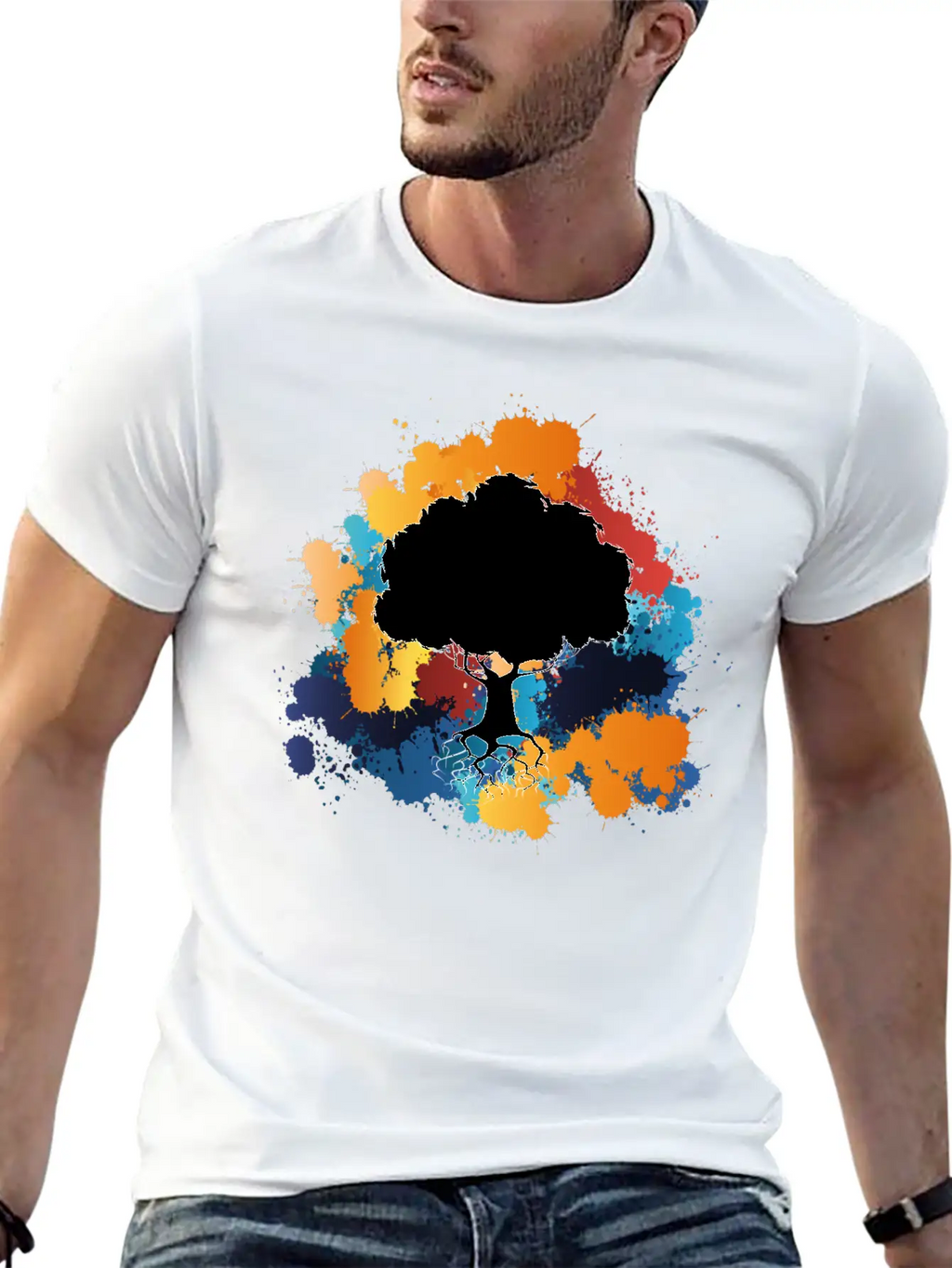 Abstract Tree Basic Graphic T-Shirt – Daily Comfort In Soft Cotton