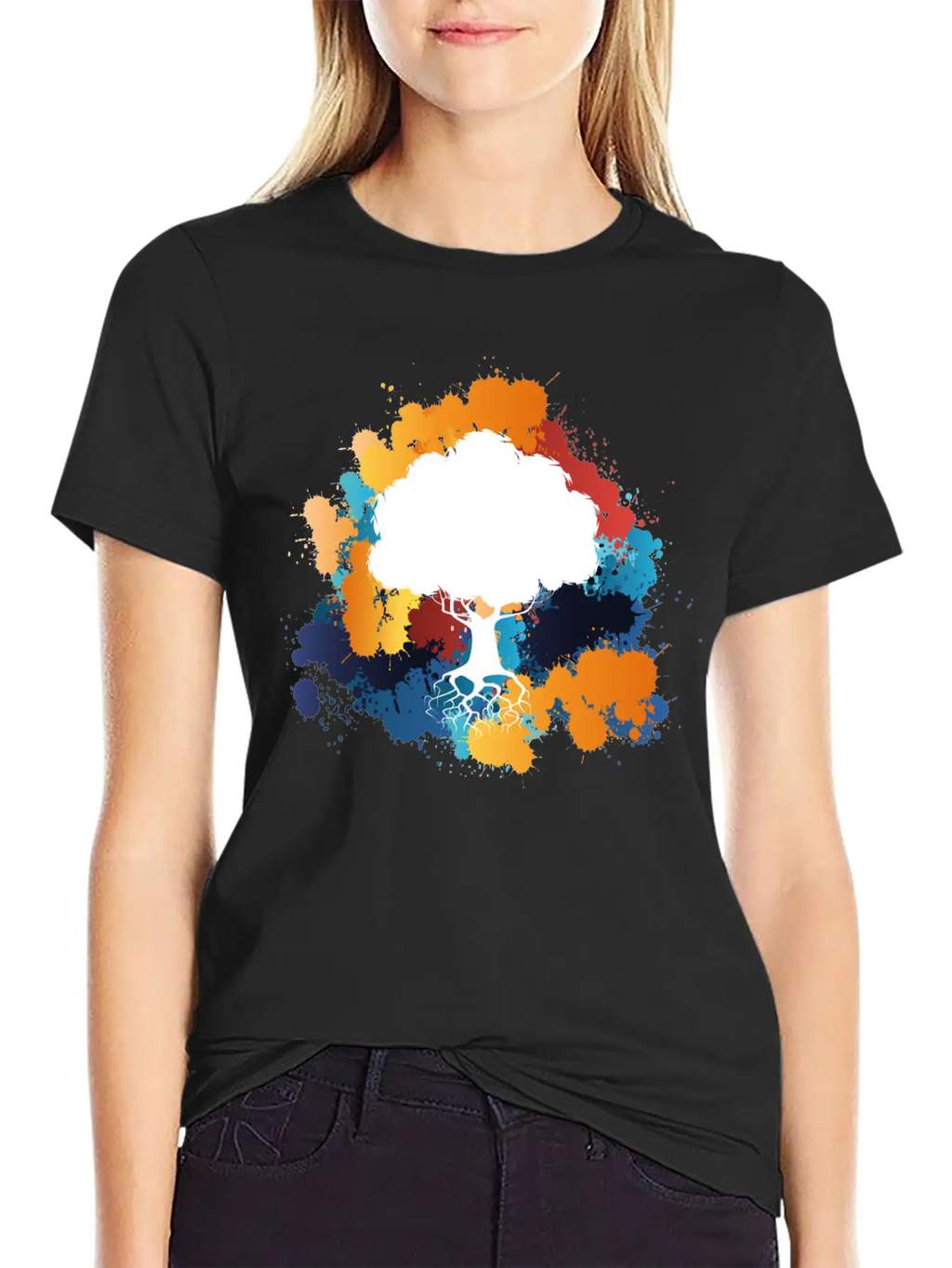 Abstract Tree Basic Graphic T-Shirt – Daily Comfort In Soft Cotton