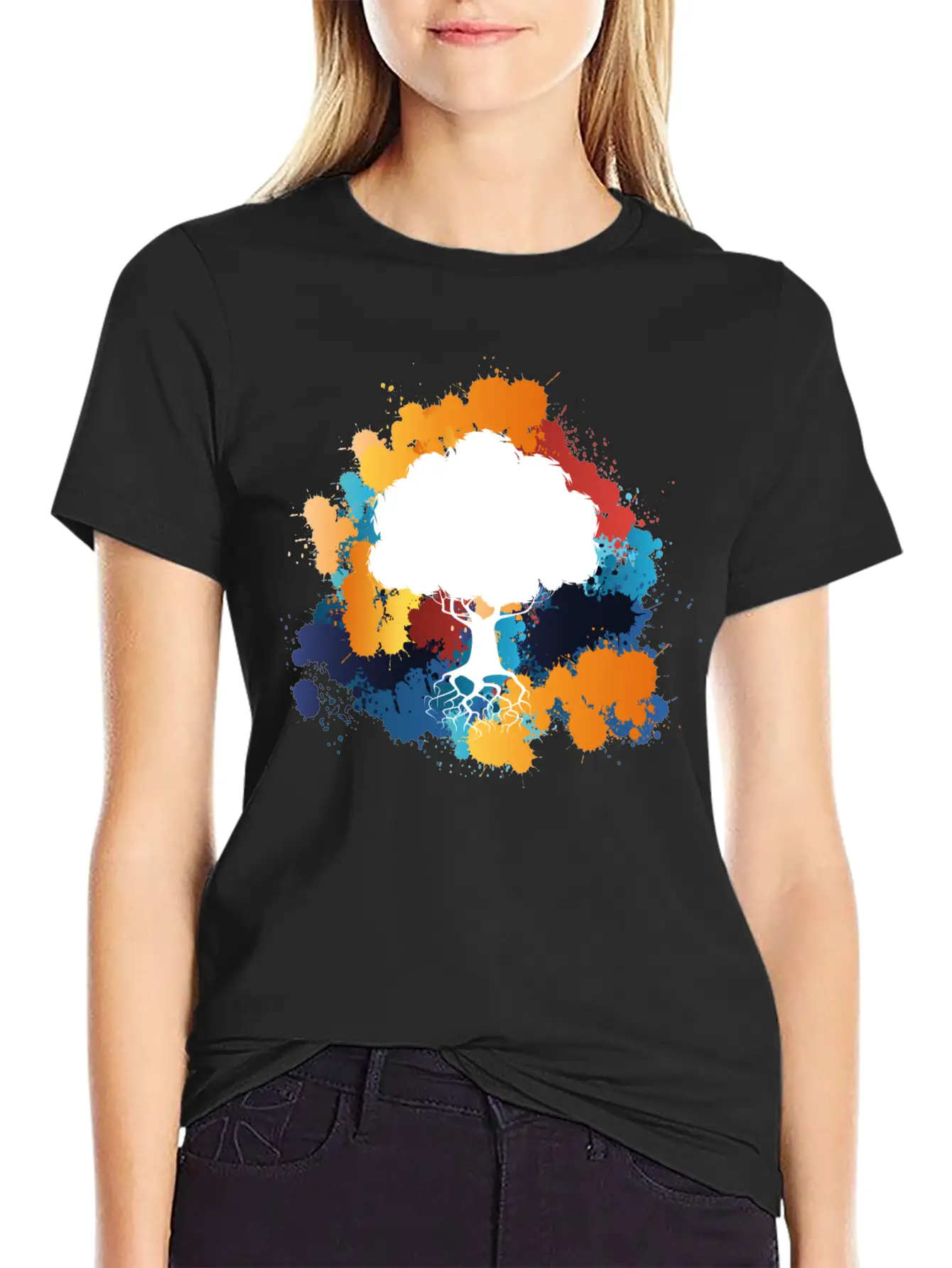 Abstract Tree Basic Graphic T-Shirt – Daily Comfort In Soft Cotton