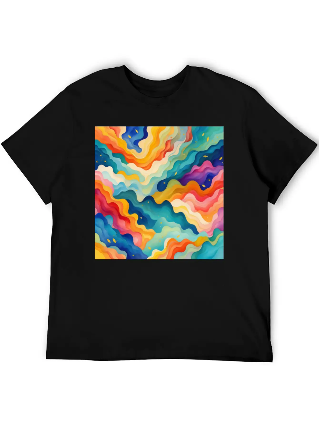 Abstract Watercolor Patterns 2 Comfortable Minimalist Graphic Tee – Summer Style Essential