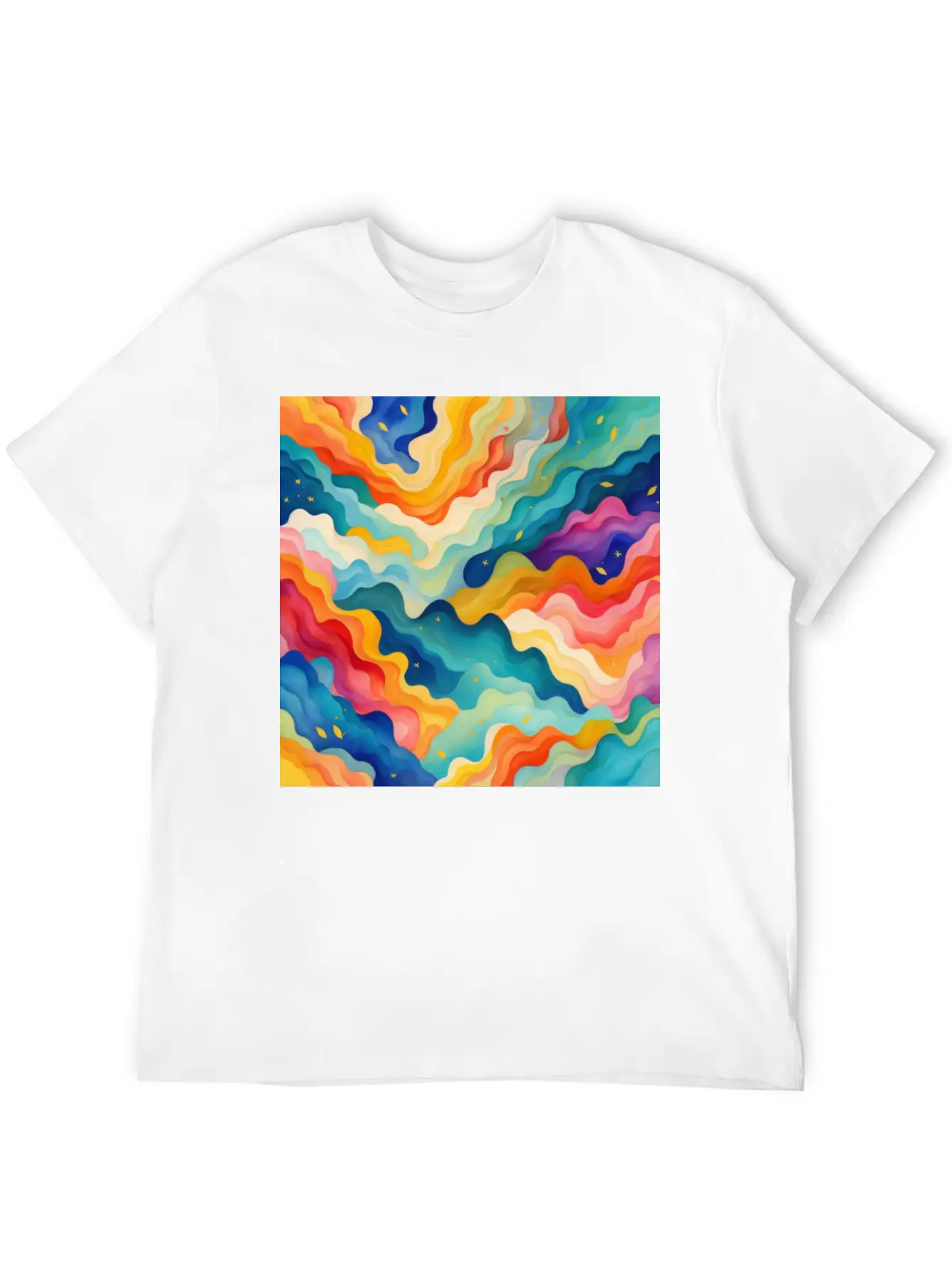 Abstract Watercolor Patterns 2 Comfortable Minimalist Graphic Tee – Summer Style Essential