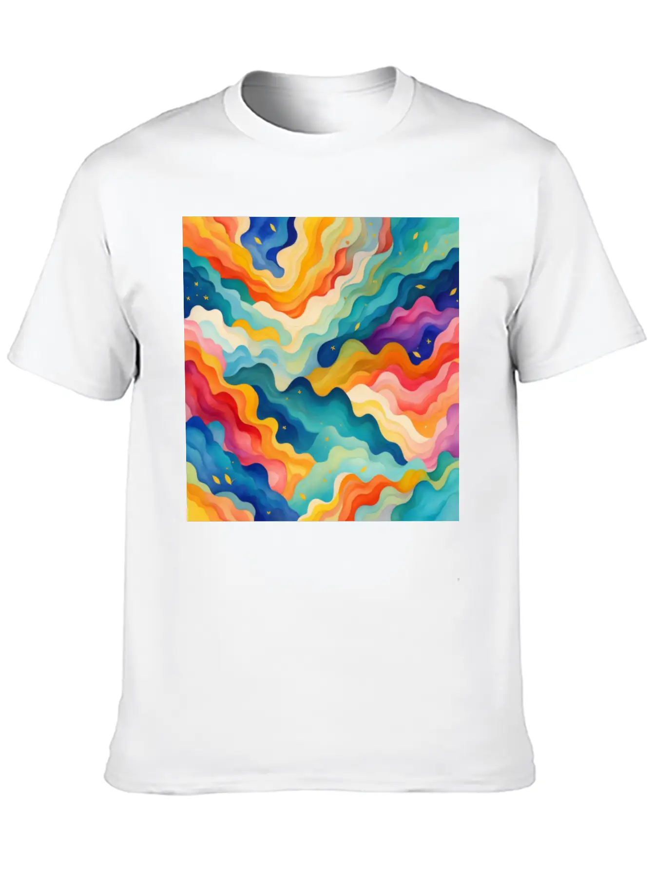 Abstract Watercolor Patterns 2 Comfortable Minimalist Graphic Tee – Summer Style Essential