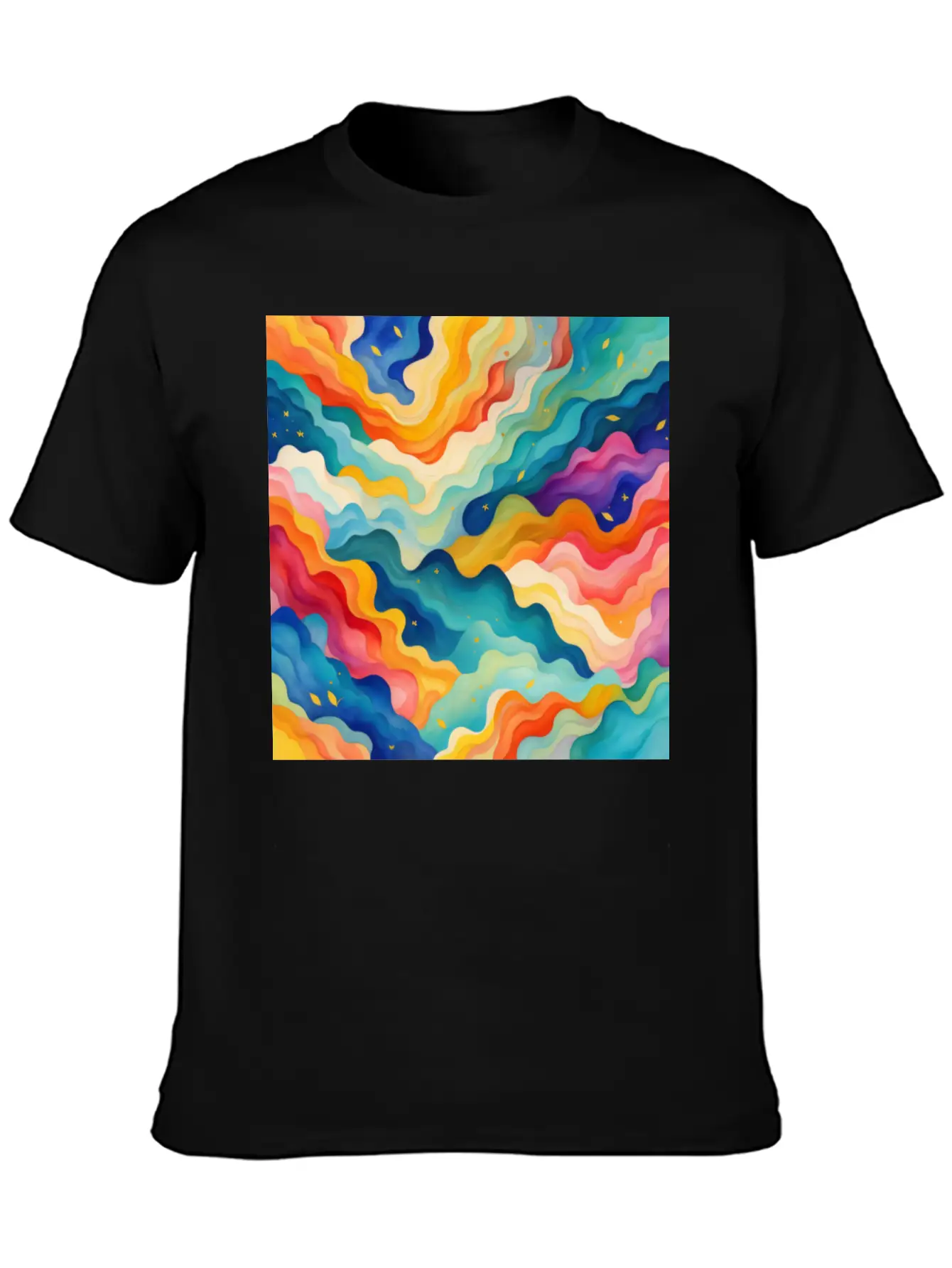 Abstract Watercolor Patterns 2 Comfortable Minimalist Graphic Tee – Summer Style Essential