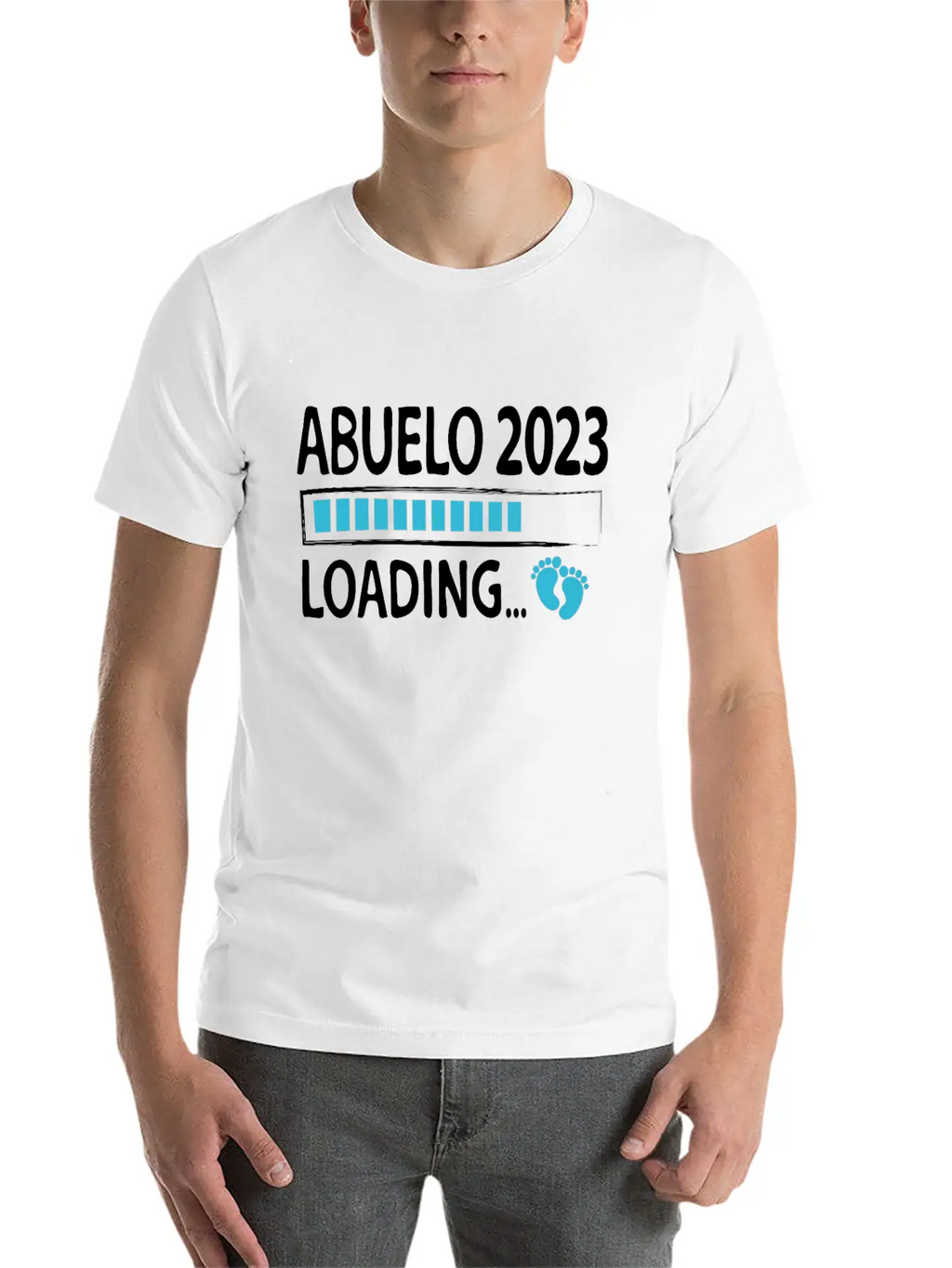 Abuelo 2023 Loading Pregnancy Announcement Grandpa Breathable Graphic T-Shirt – Perfect For Casual Days