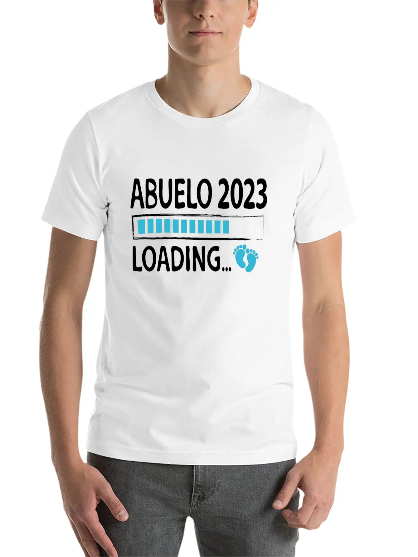 Abuelo 2023 Loading Pregnancy Announcement Grandpa Breathable Graphic T-Shirt – Perfect For Casual Days