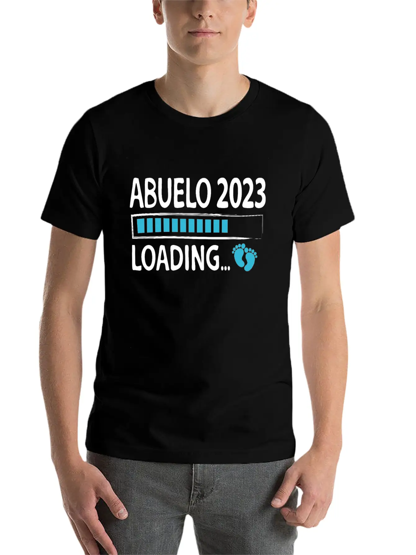 Abuelo 2023 Loading Pregnancy Announcement Grandpa Breathable Graphic T-Shirt – Perfect For Casual Days