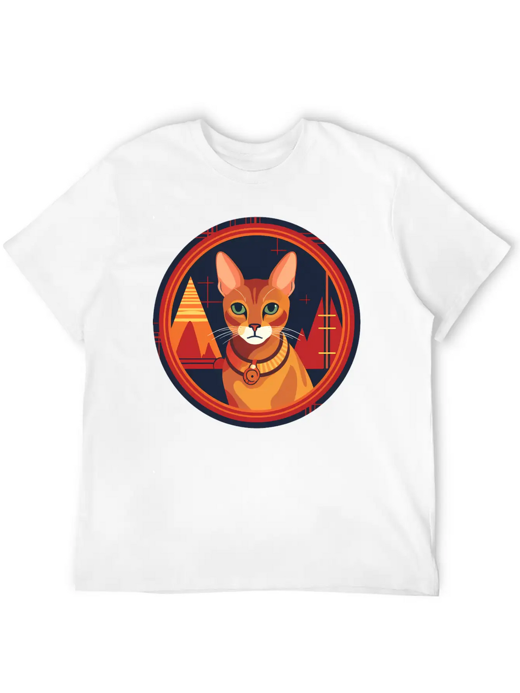 Abyssinian Cat Boho Elements, Love Cats Unisex Casual T-Shirt – Clean Design For Daily Comfort