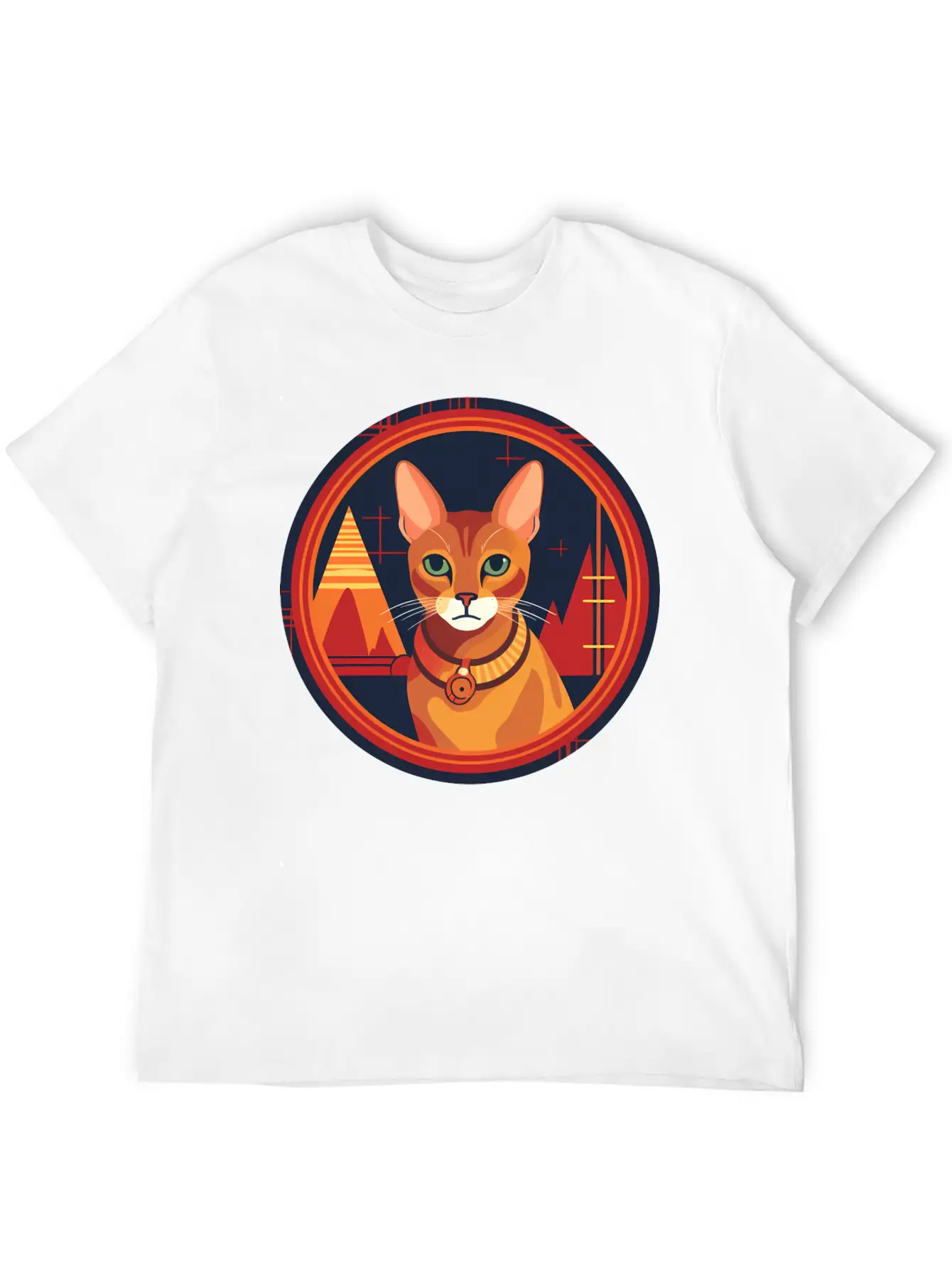 Abyssinian Cat Boho Elements, Love Cats Unisex Casual T-Shirt – Clean Design For Daily Comfort