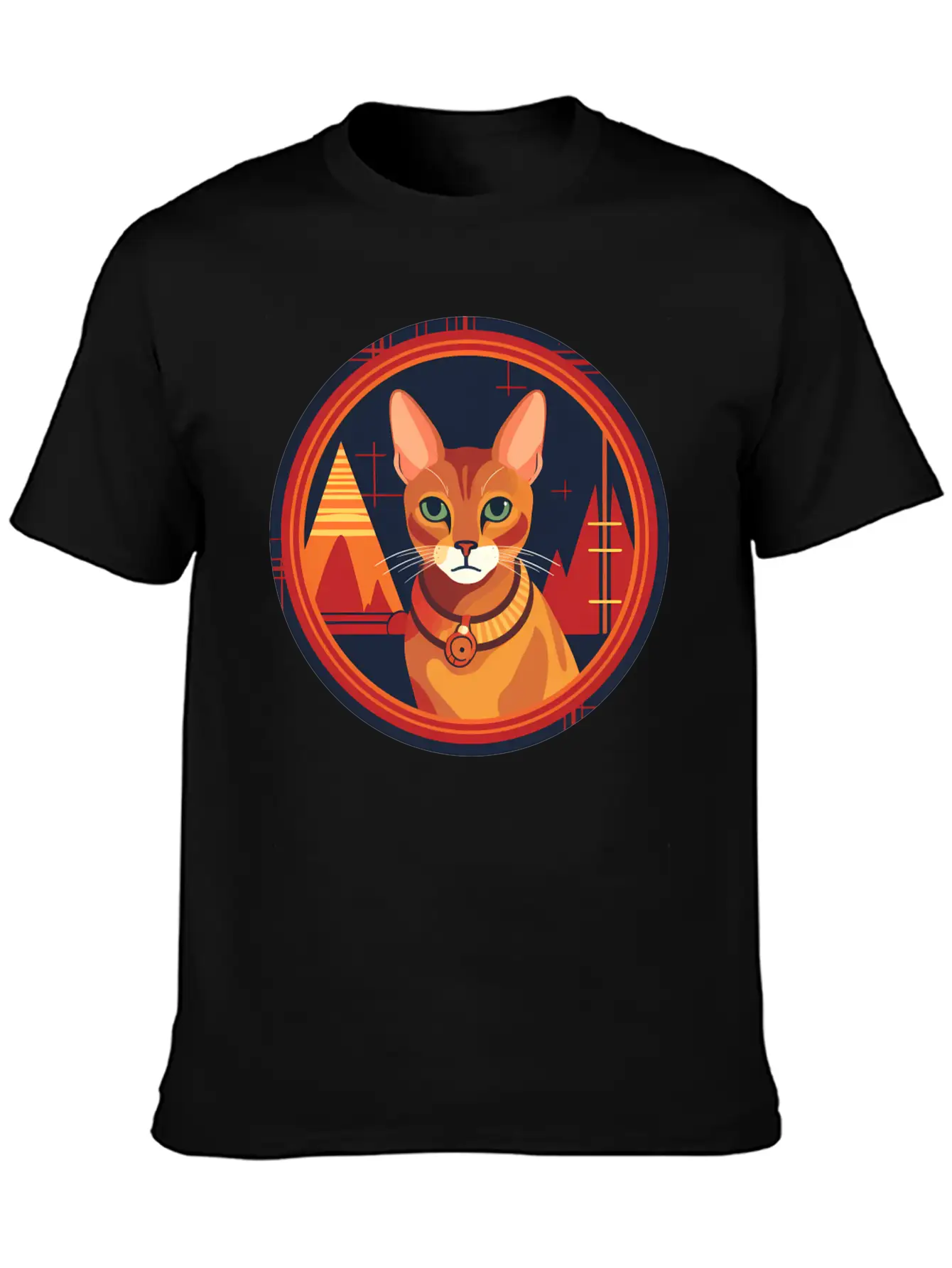 Abyssinian Cat Boho Elements, Love Cats Unisex Casual T-Shirt – Clean Design For Daily Comfort
