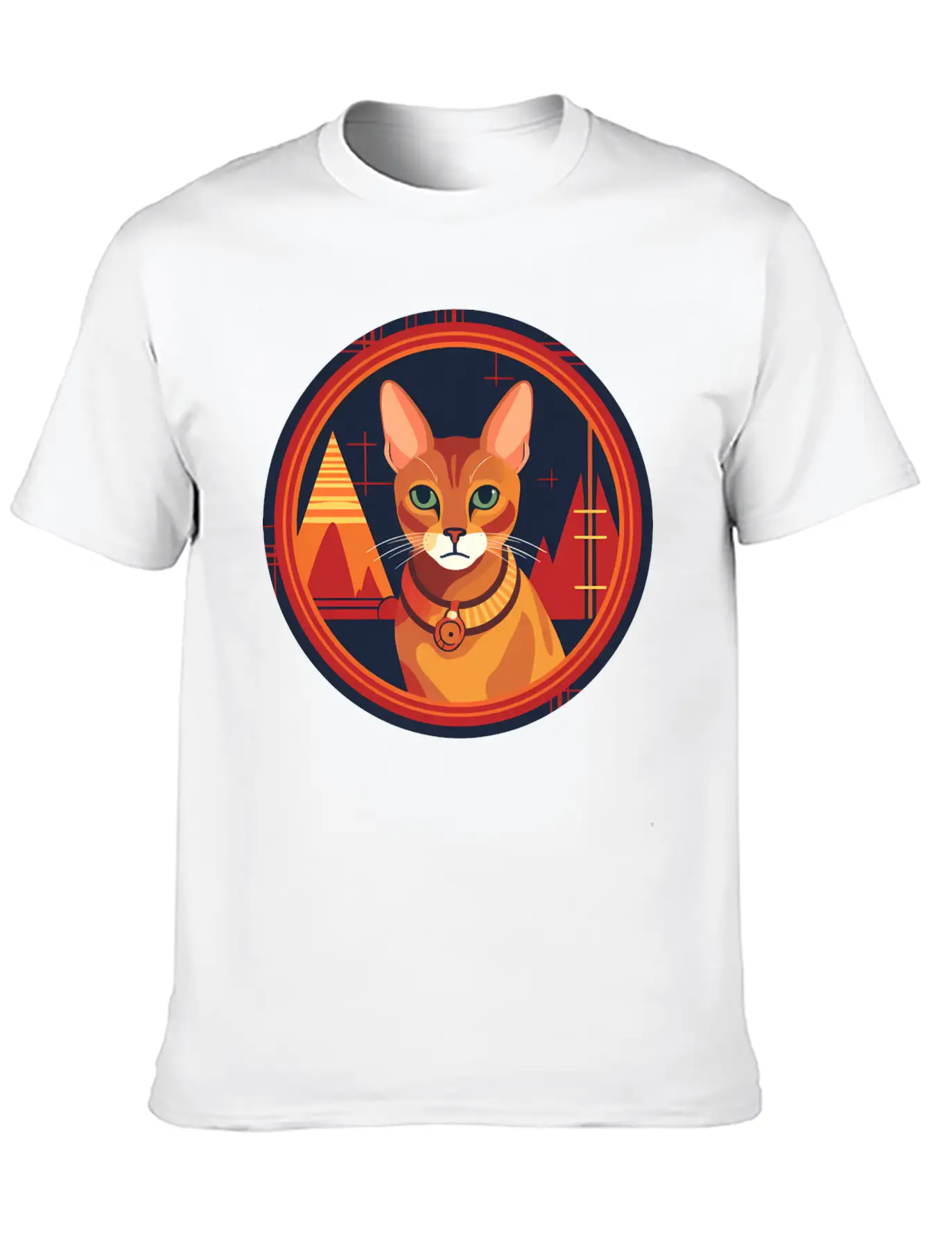 Abyssinian Cat Boho Elements, Love Cats Unisex Casual T-Shirt – Clean Design For Daily Comfort
