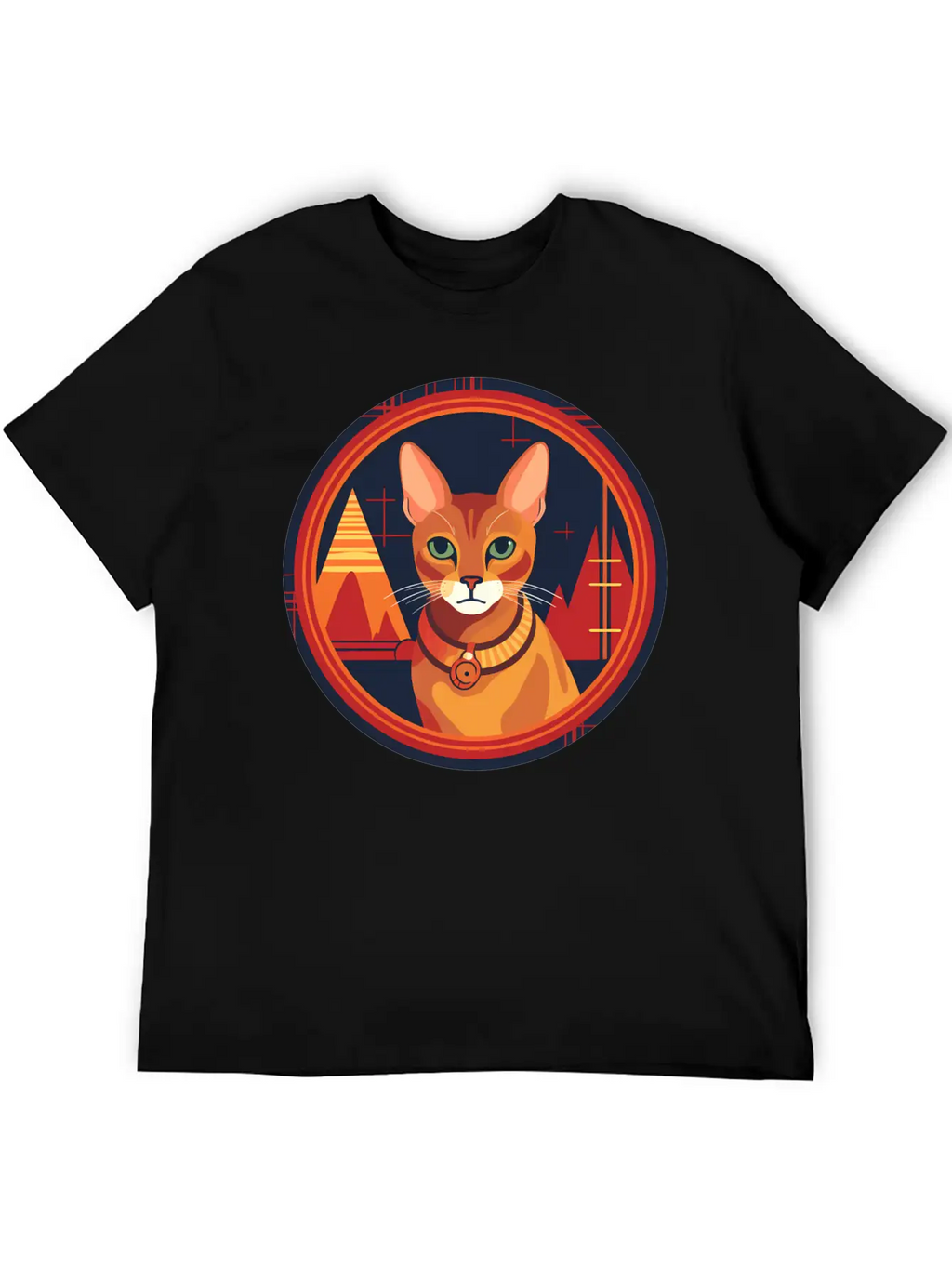 Abyssinian Cat Boho Elements, Love Cats Unisex Casual T-Shirt – Clean Design For Daily Comfort