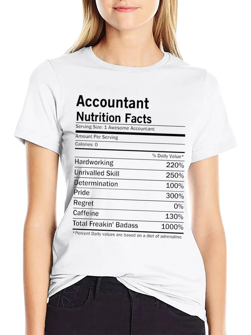 Accountant Nutrition Facts Classic Fit Graphic Tee For Daily Comfort – Unisex Cotton Shirt