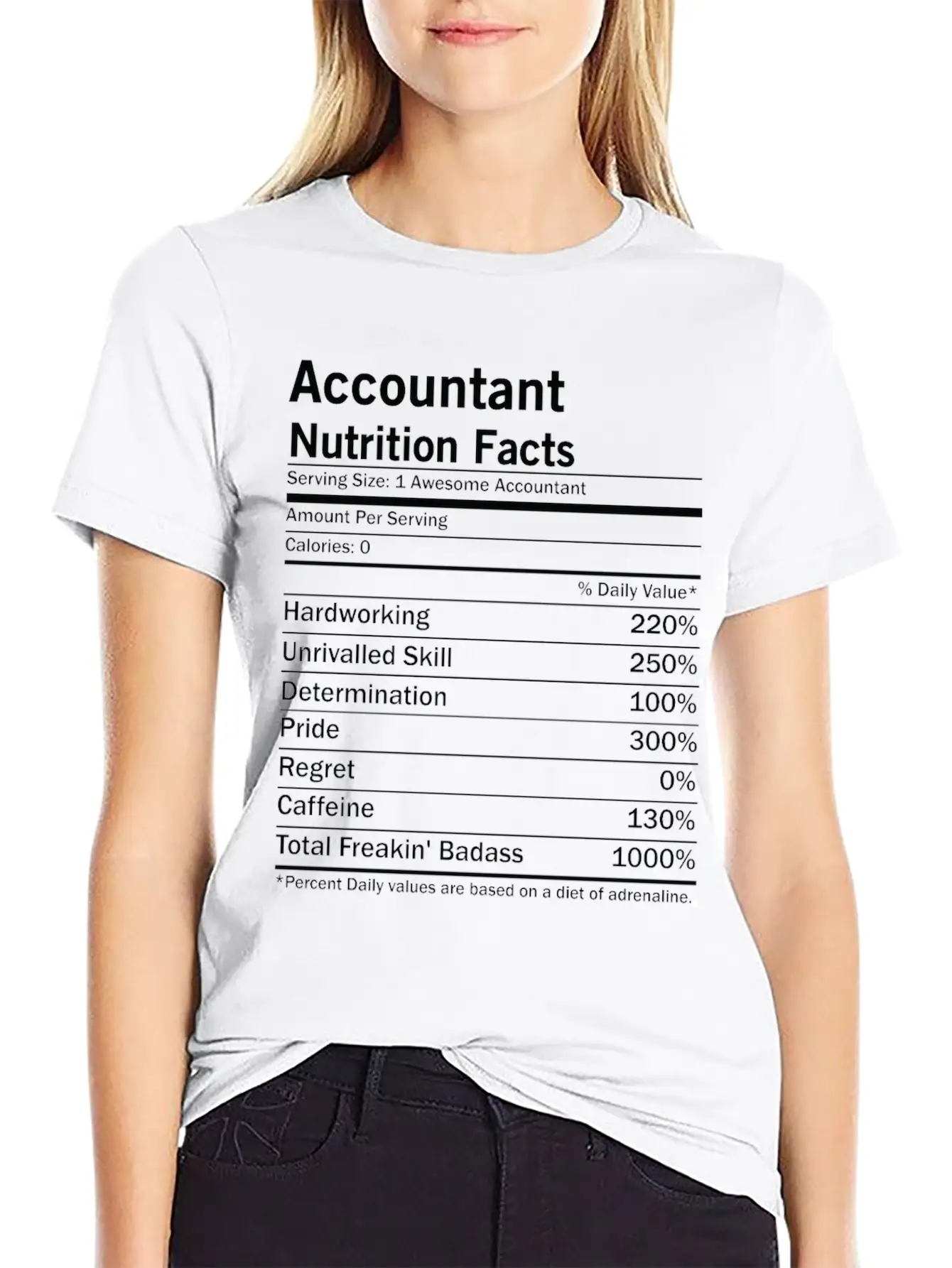 Accountant Nutrition Facts Classic Fit Graphic Tee For Daily Comfort – Unisex Cotton Shirt
