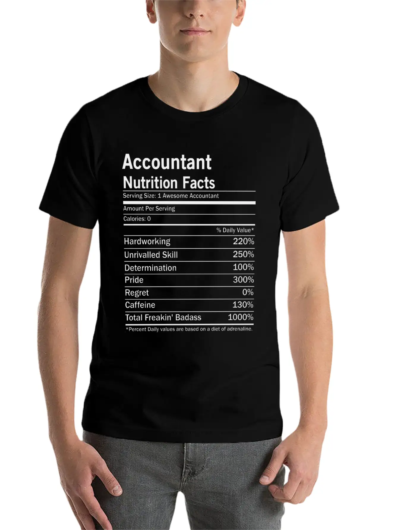 Accountant Nutrition Facts Classic Fit Graphic Tee For Daily Comfort – Unisex Cotton Shirt