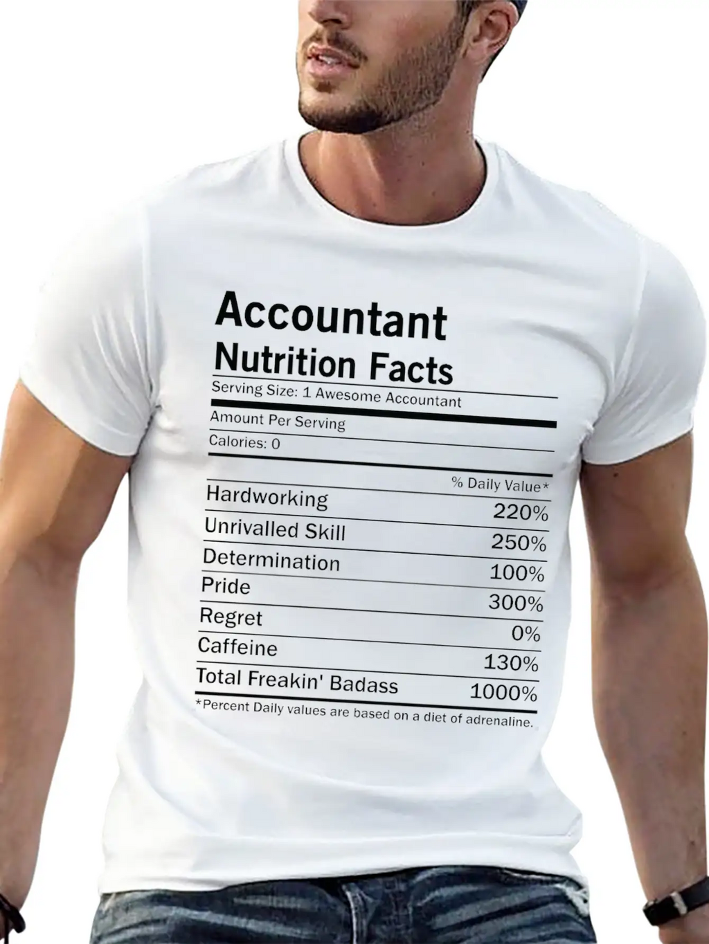 Accountant Nutrition Facts Classic Fit Graphic Tee For Daily Comfort – Unisex Cotton Shirt