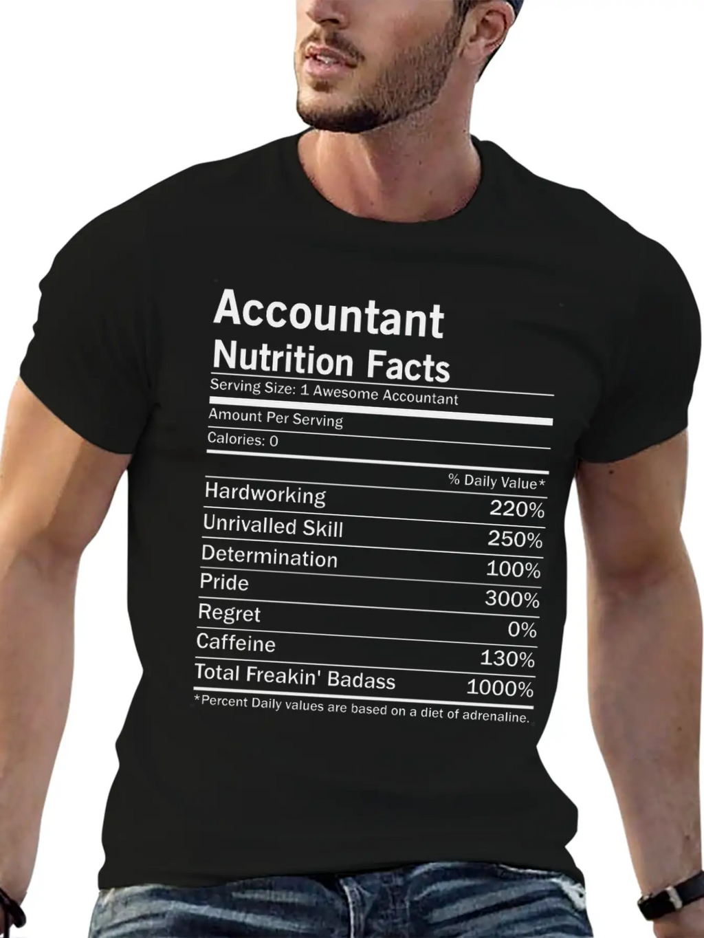 Accountant Nutrition Facts Classic Fit Graphic Tee For Daily Comfort – Unisex Cotton Shirt
