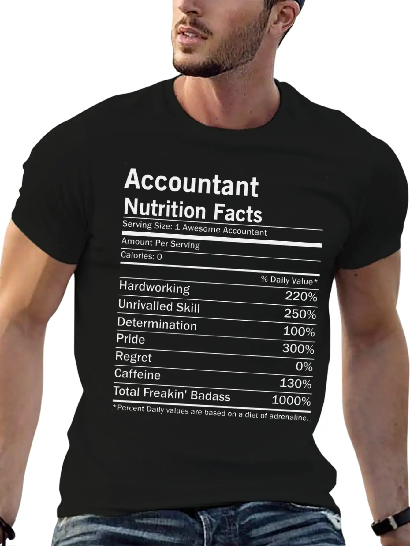 Accountant Nutrition Facts Classic Fit Graphic Tee For Daily Comfort – Unisex Cotton Shirt