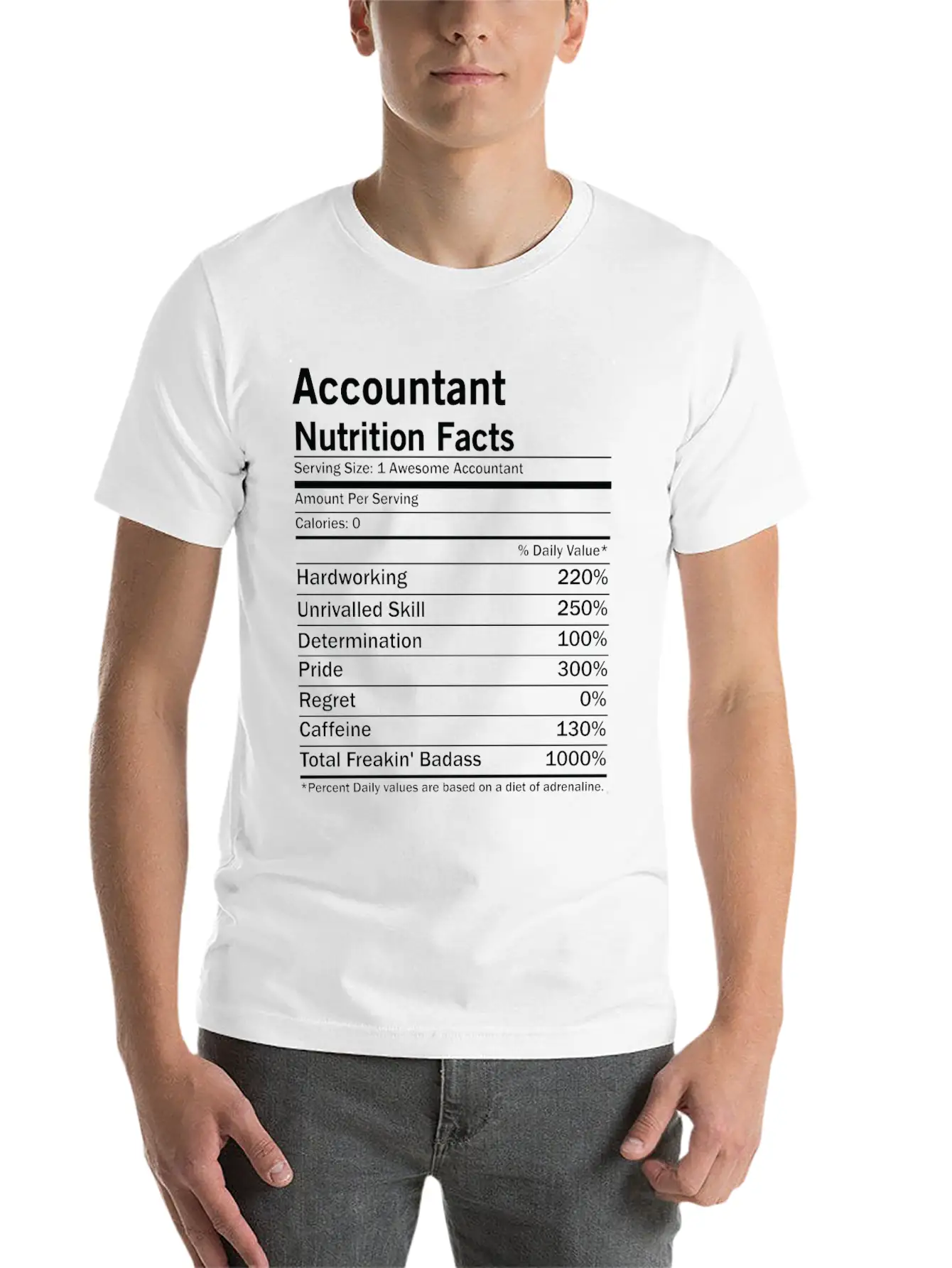 Accountant Nutrition Facts Classic Fit Graphic Tee For Daily Comfort – Unisex Cotton Shirt