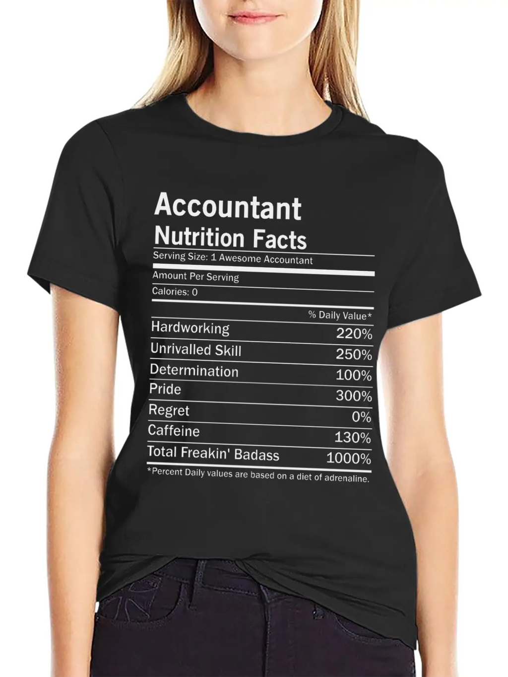 Accountant Nutrition Facts Classic Fit Graphic Tee For Daily Comfort – Unisex Cotton Shirt