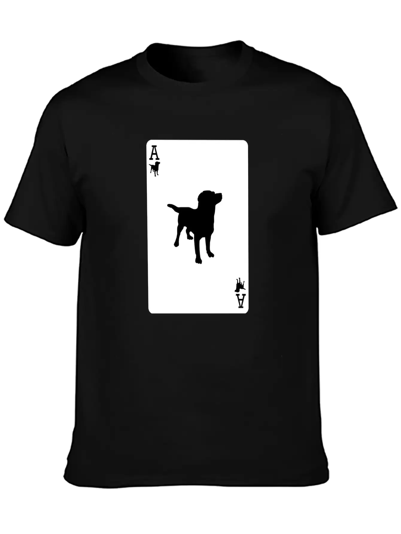 Ace Dog Black Card Classic Fit Graphic Tee For Daily Comfort – Unisex Cotton Shirt